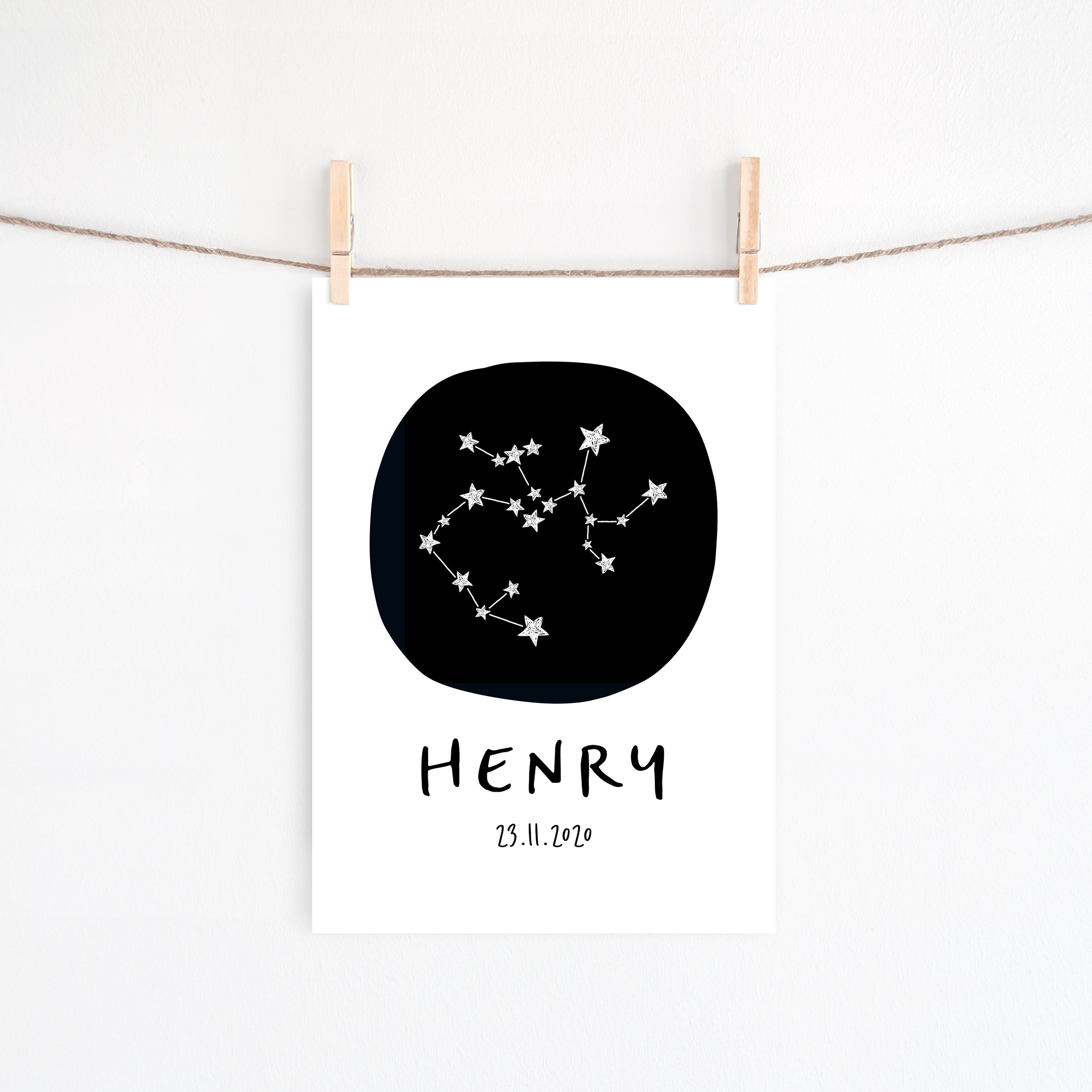 Zodiac Constellation Birth Print - Sagittarius