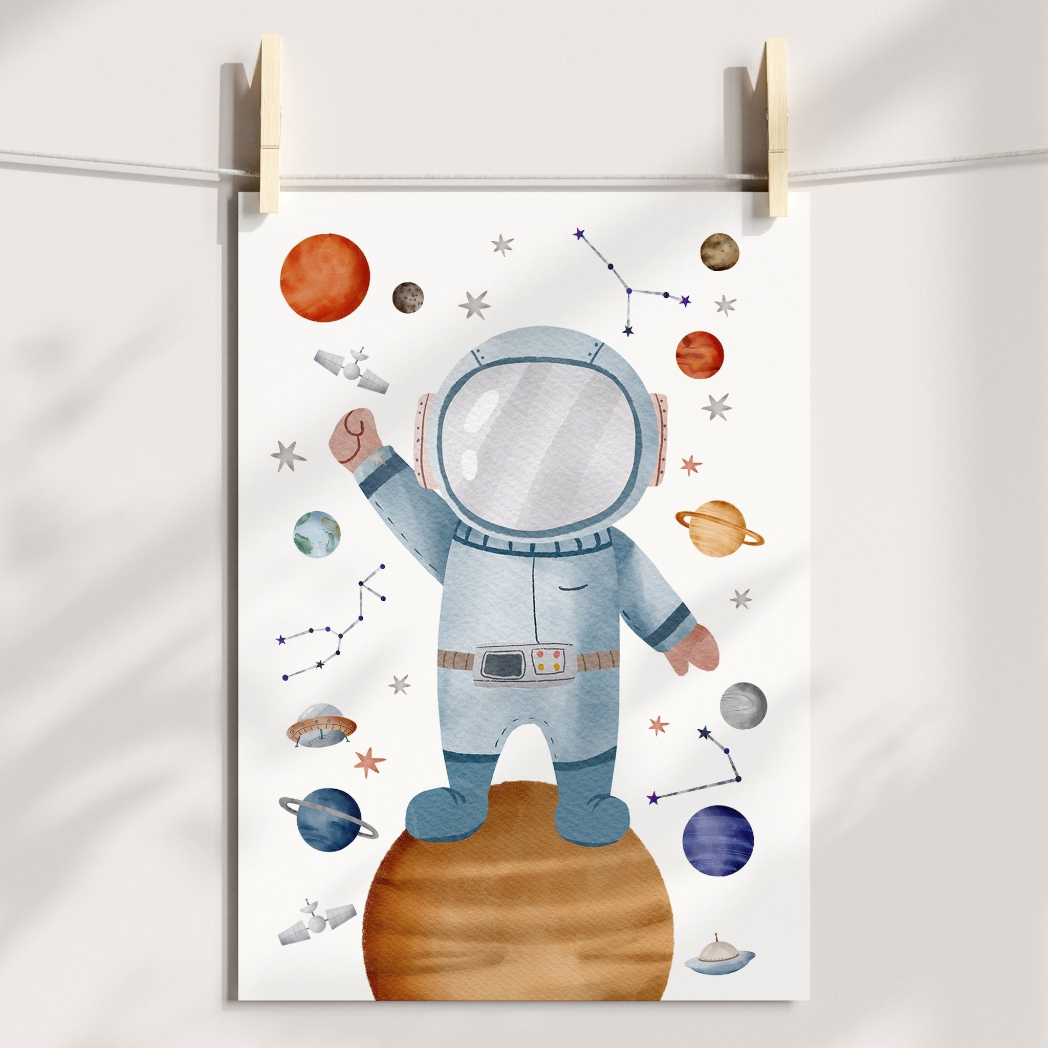 Astronaut, Name & Alphabet Space Prints