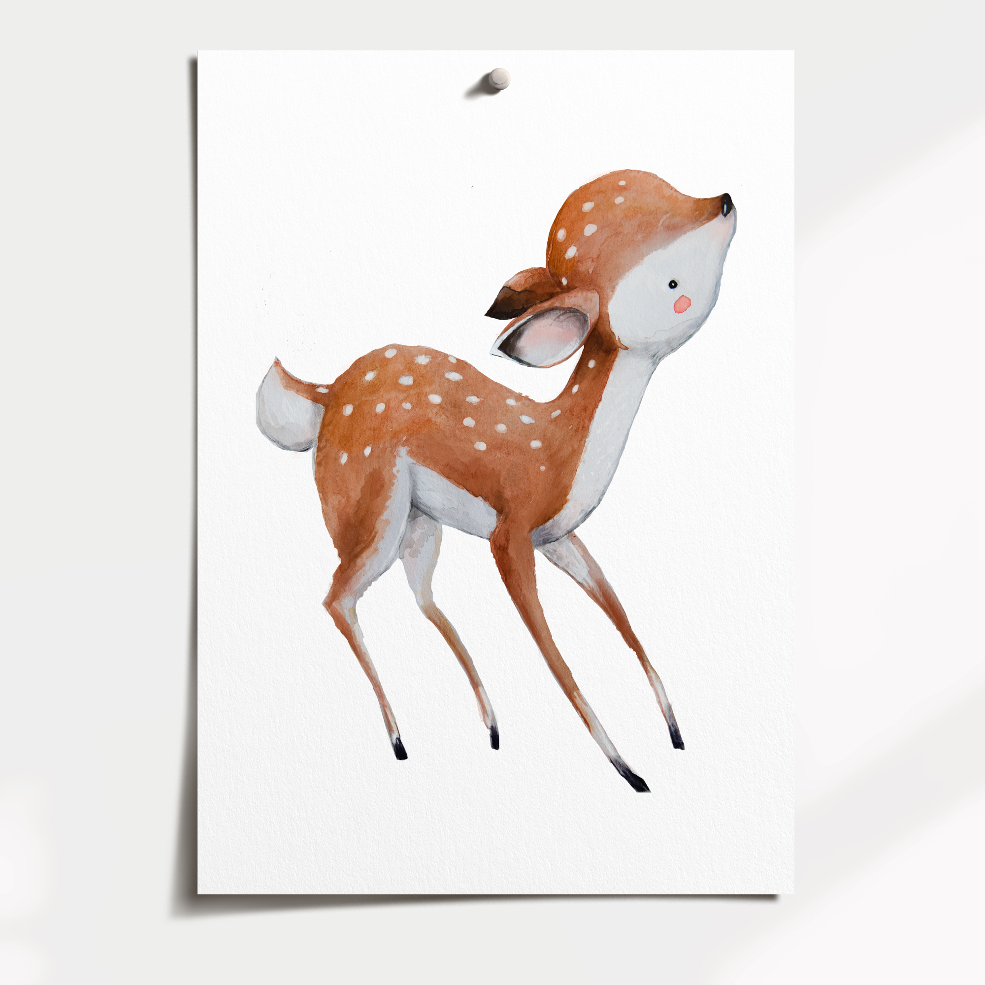 Woodland Baby Deer Print