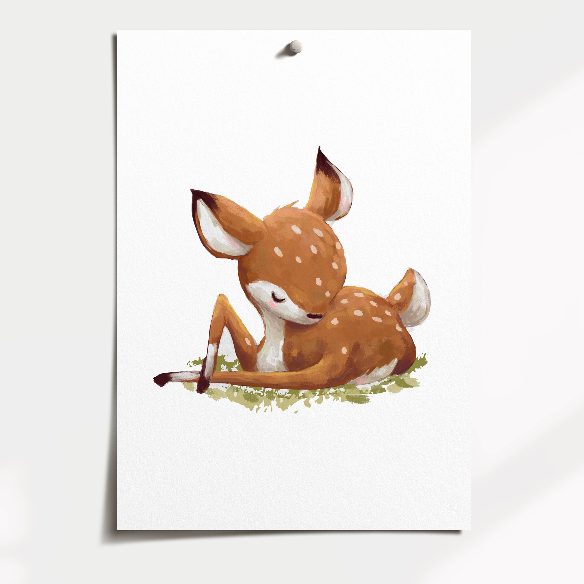 Woodland Baby Deer Print