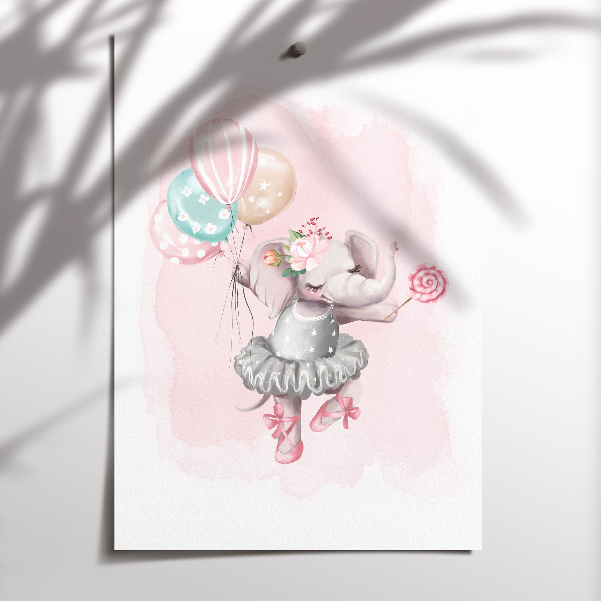 Ballerina Elephant Print