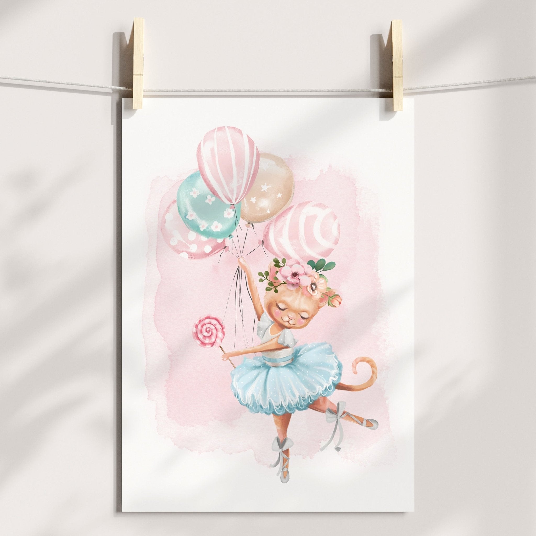 Ballerina Kitten Print