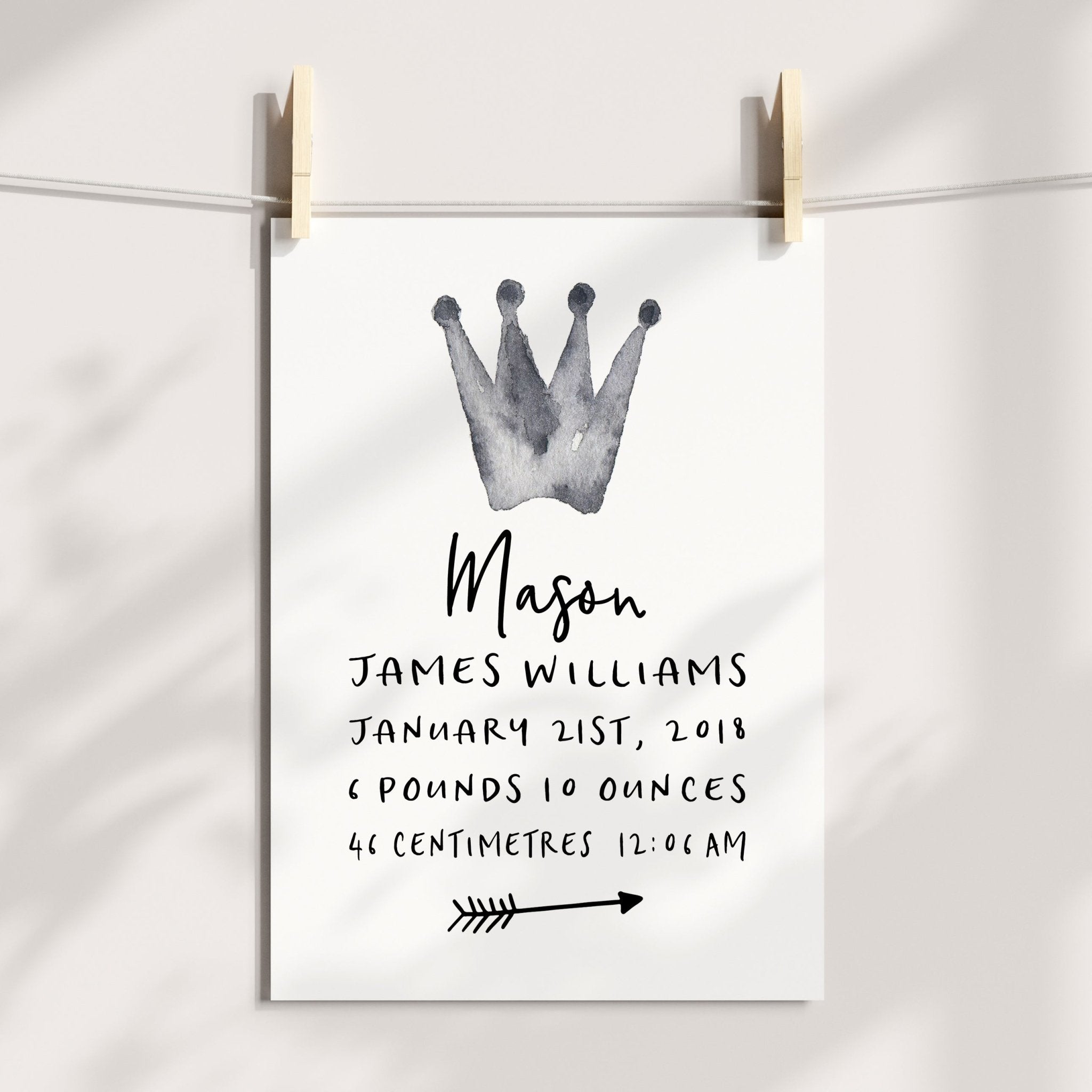 Black Crown Birth Print