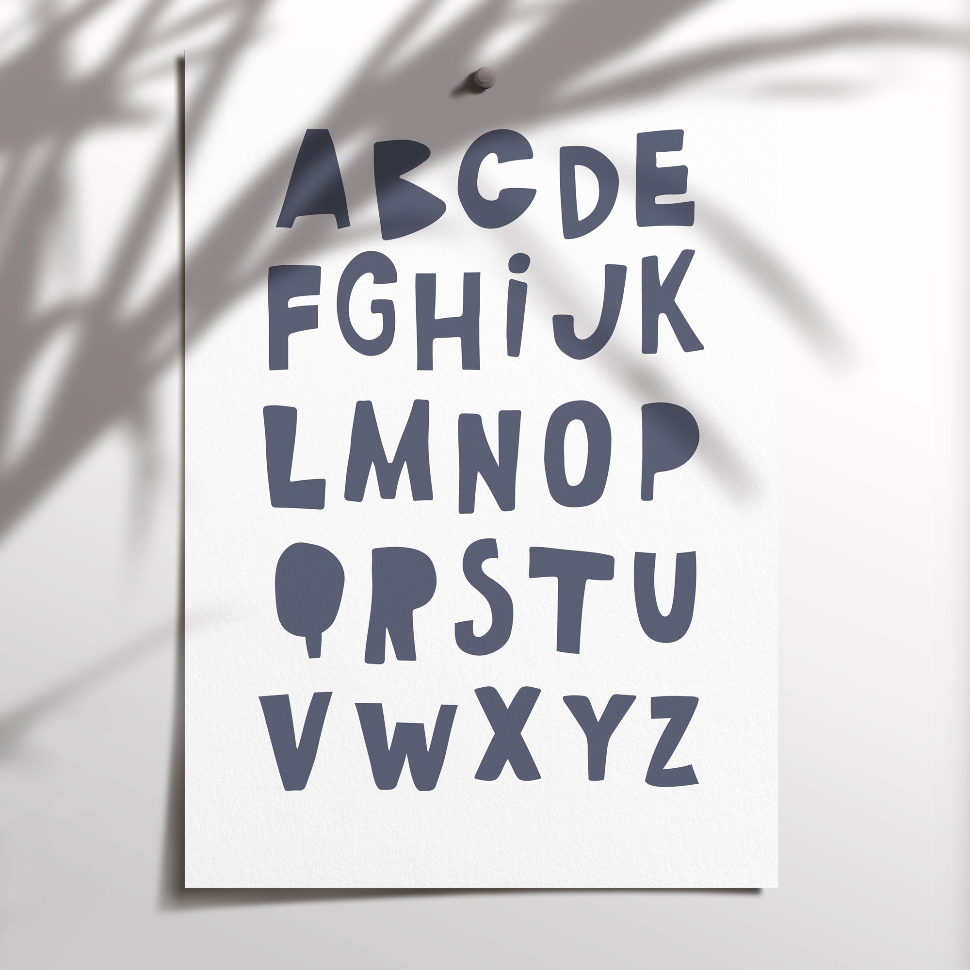 Blue Alphabet Print