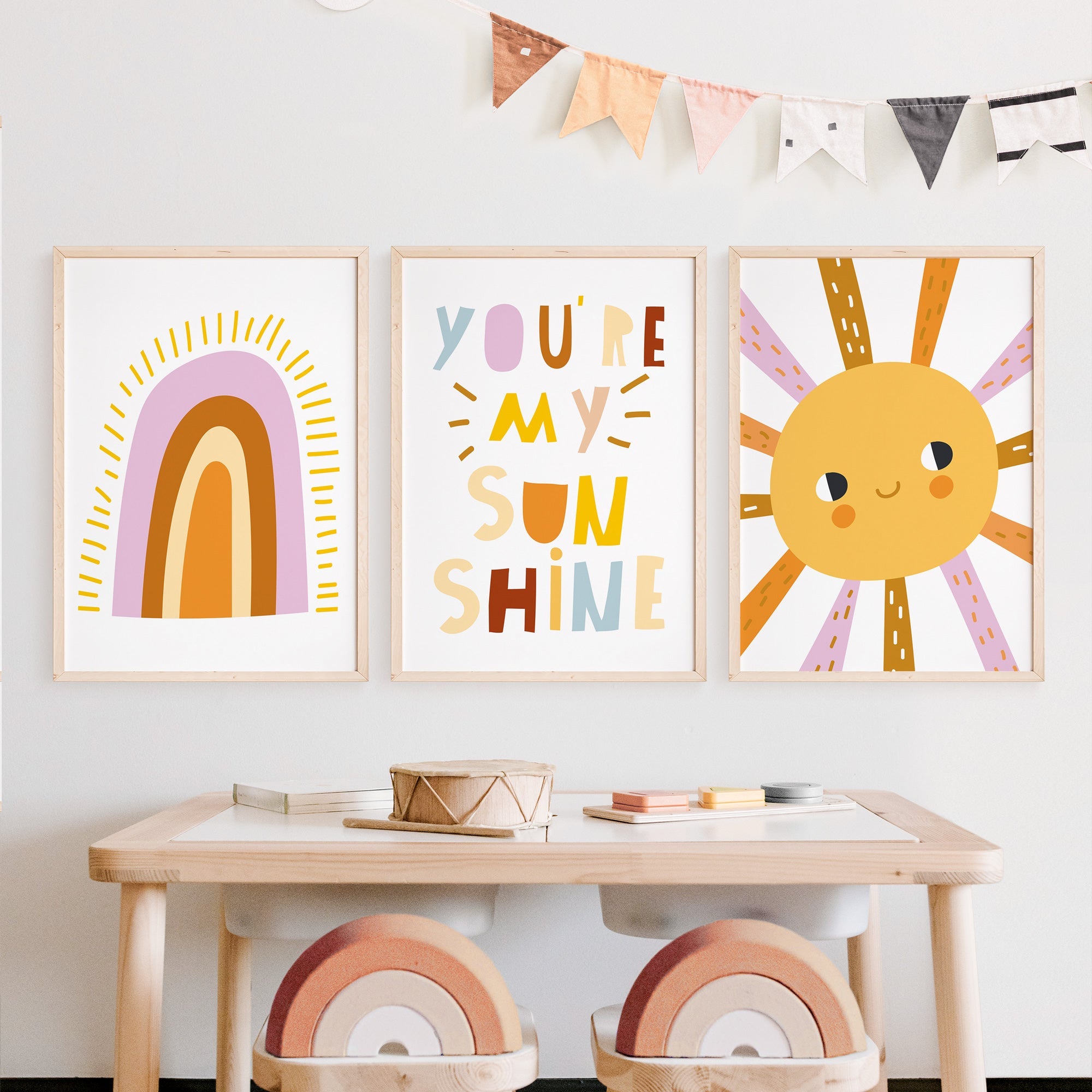 Rainbow print sale nursery