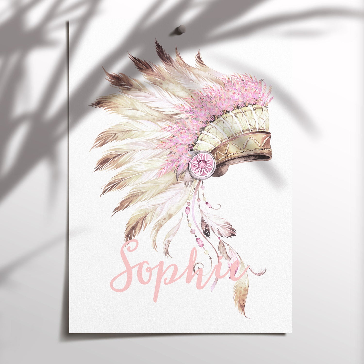 Boho Tribal Headress, Arrows & Dreamcatcher Prints