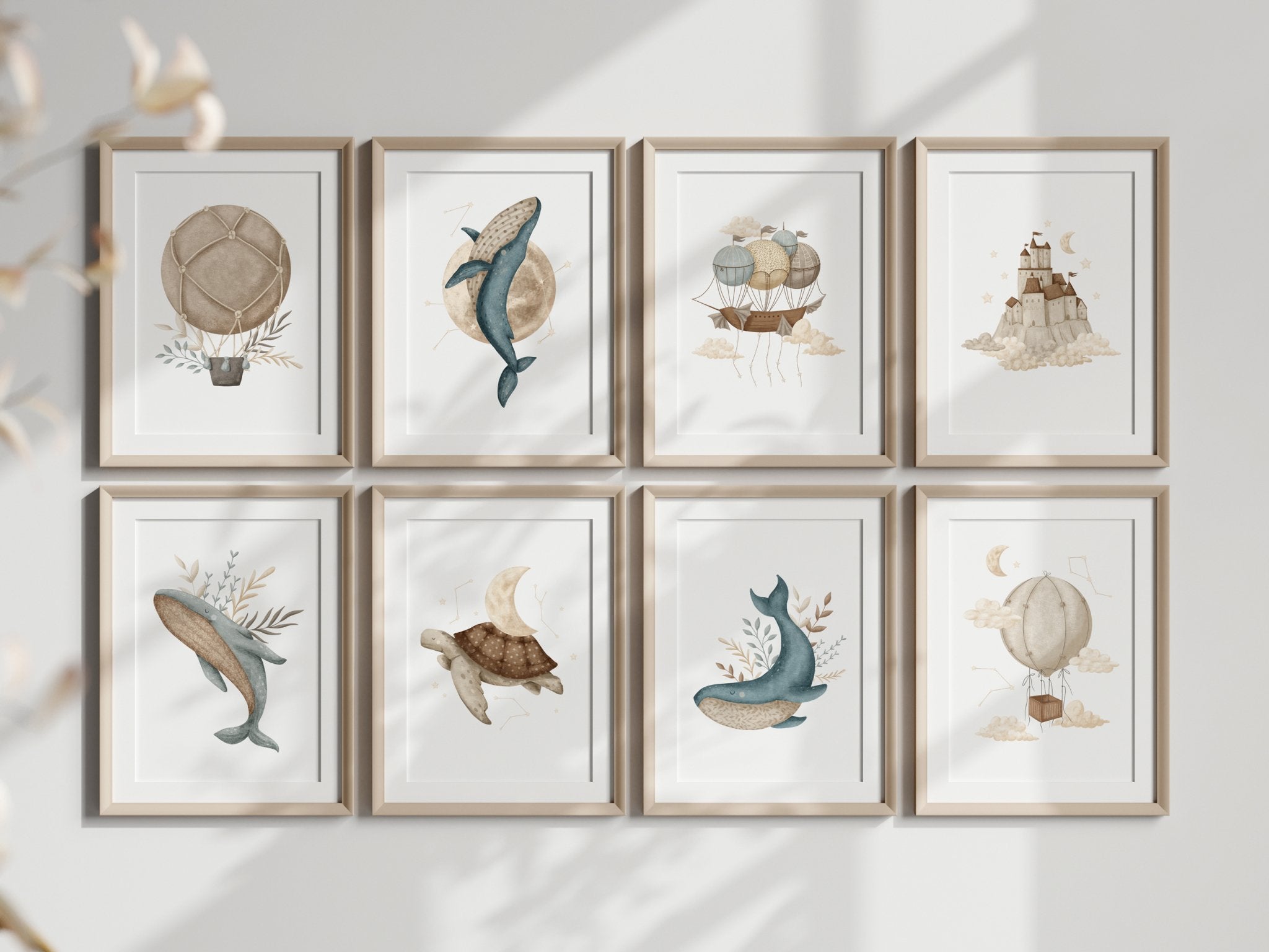 Boho Whale Print