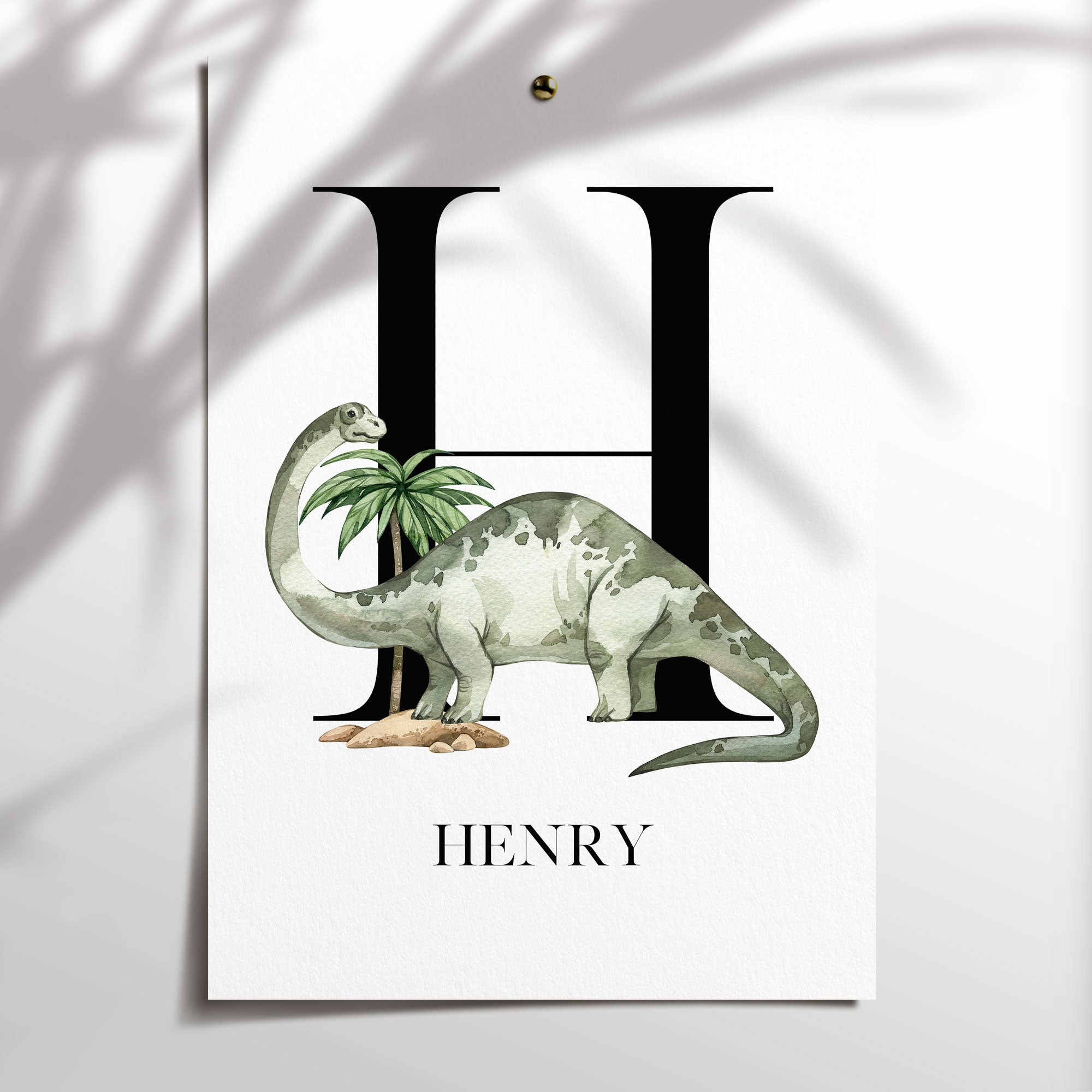 Brontosaurus Name Print
