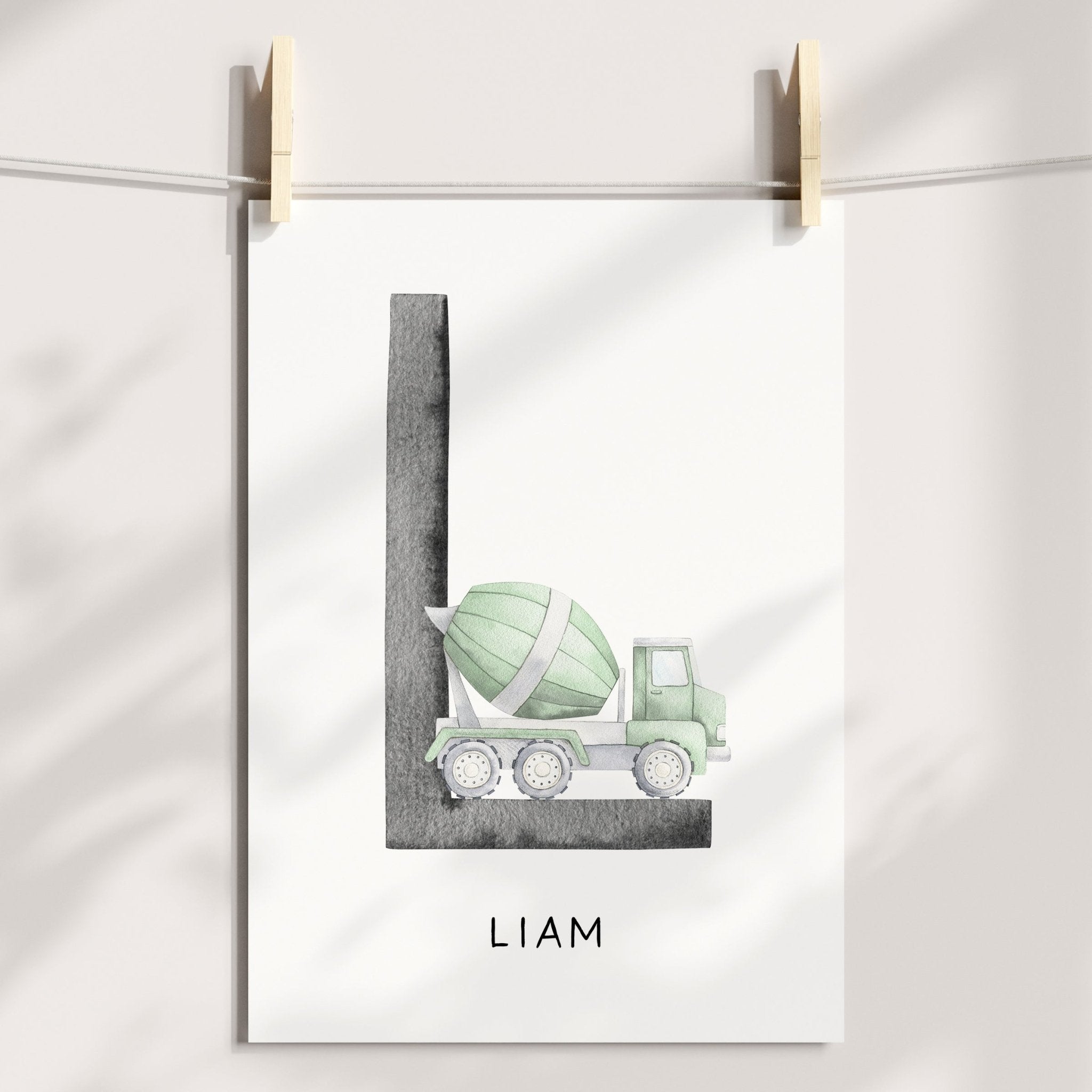 Cement Truck Name Print
