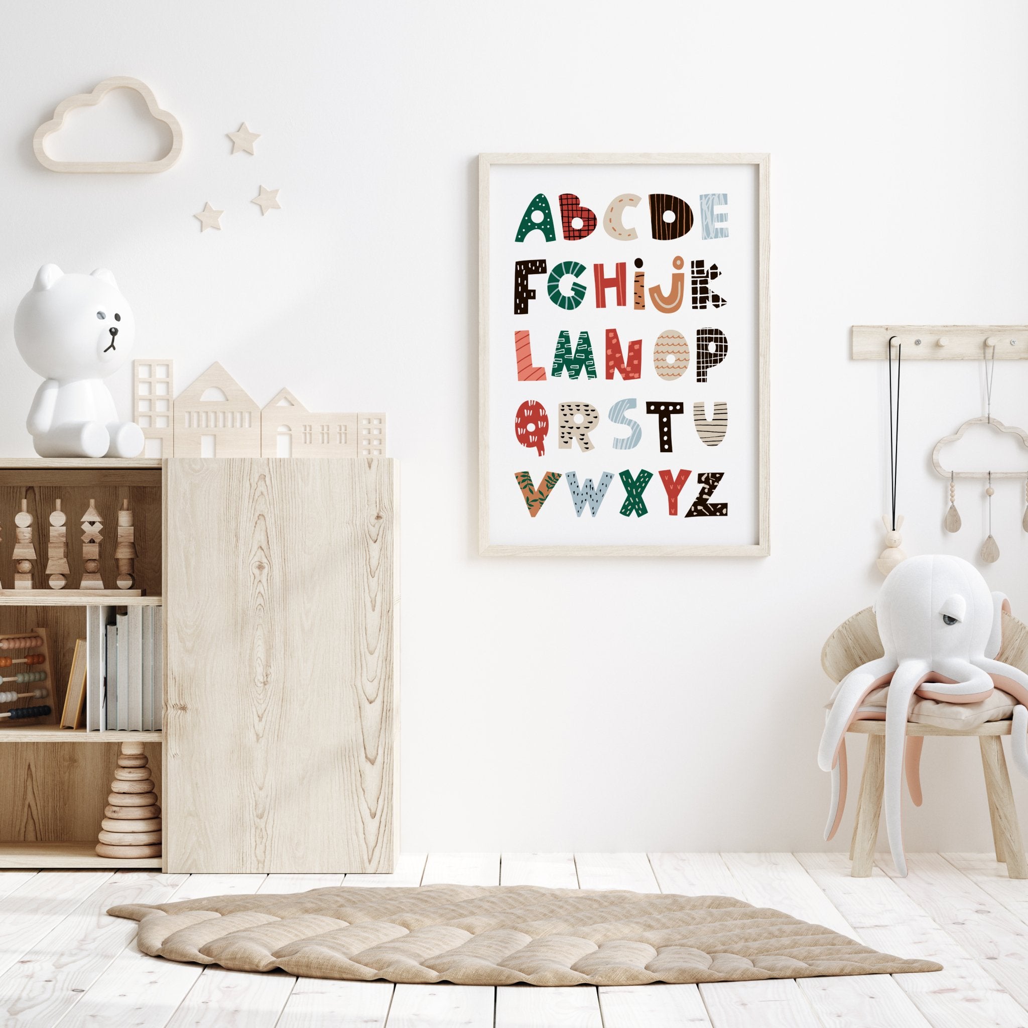 Abc wall art for 2024 nursery