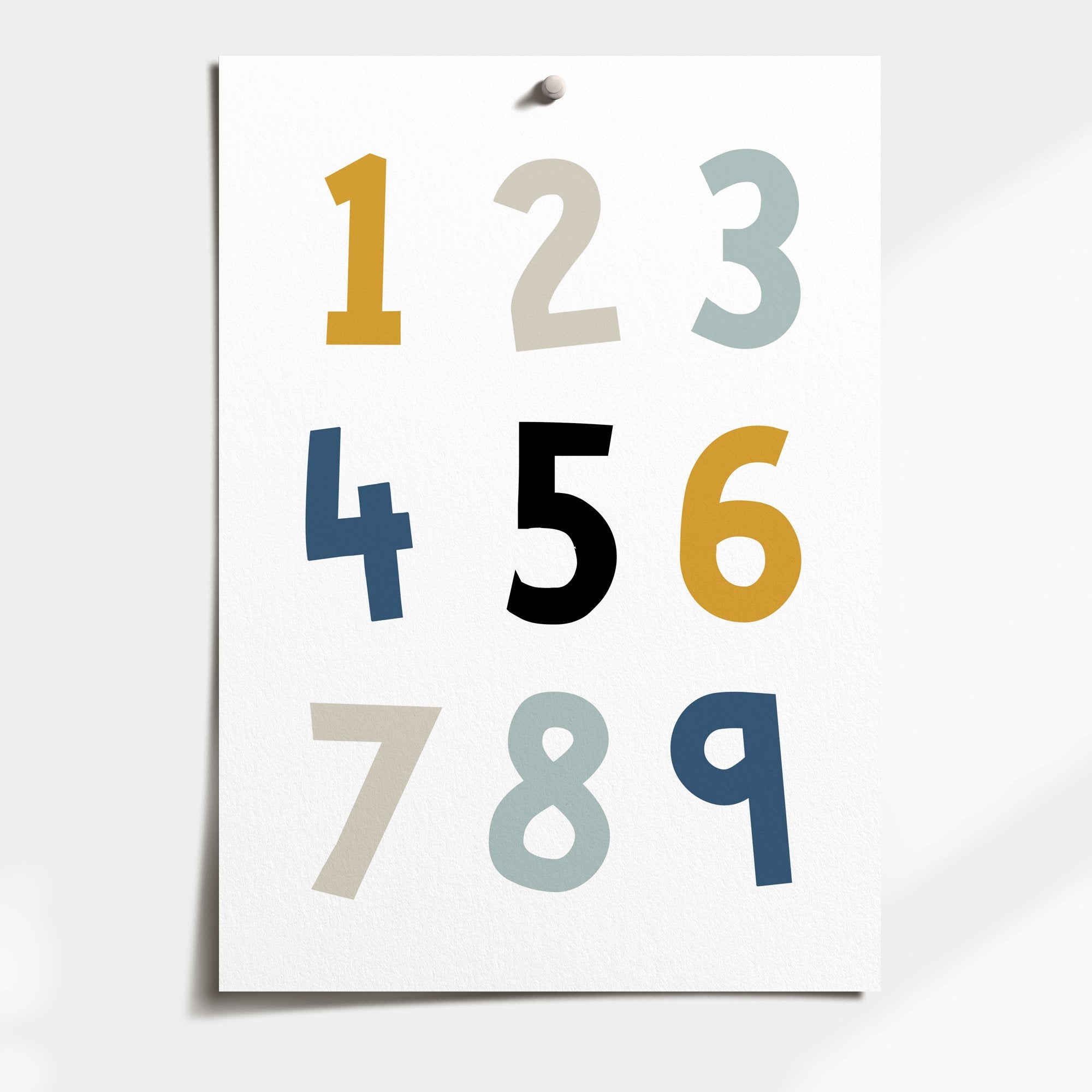 Construction Numbers Print