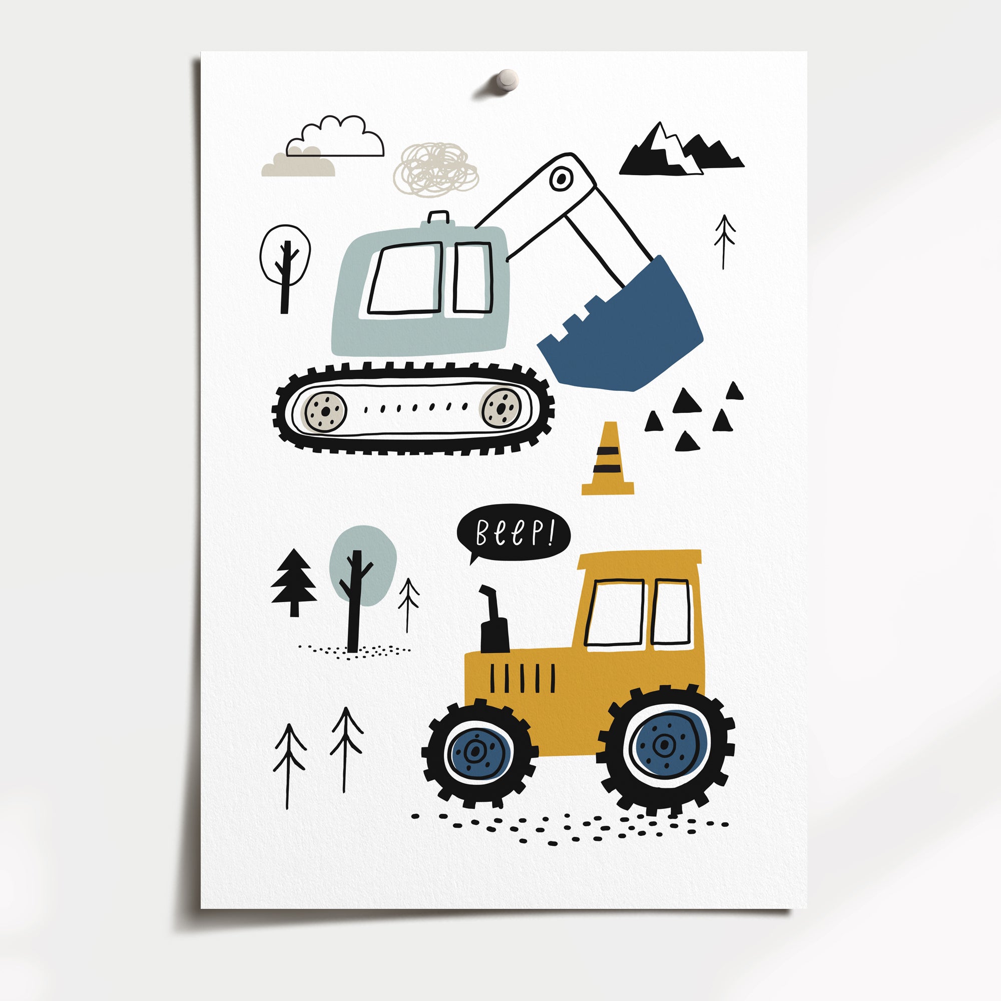Construction Vehicles & Name Prints