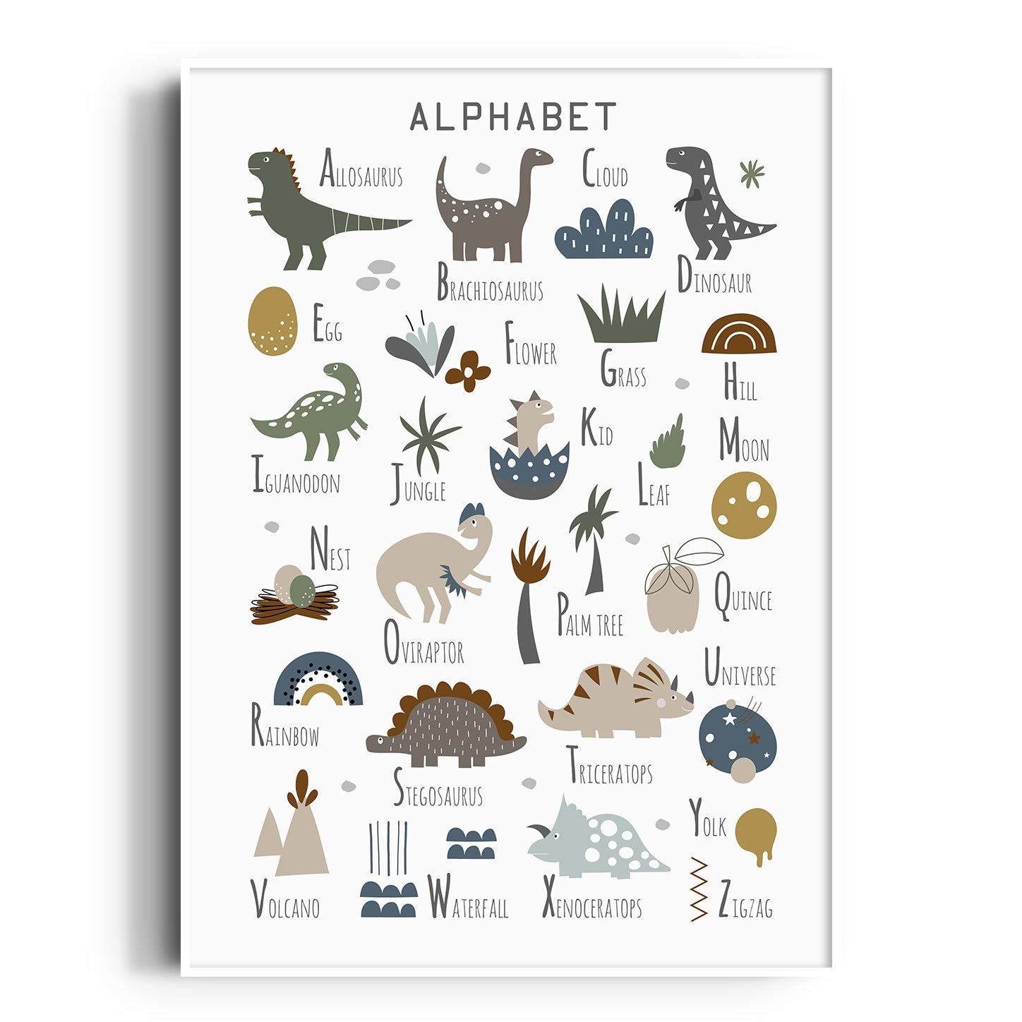 Dinosaur Alphabet Print