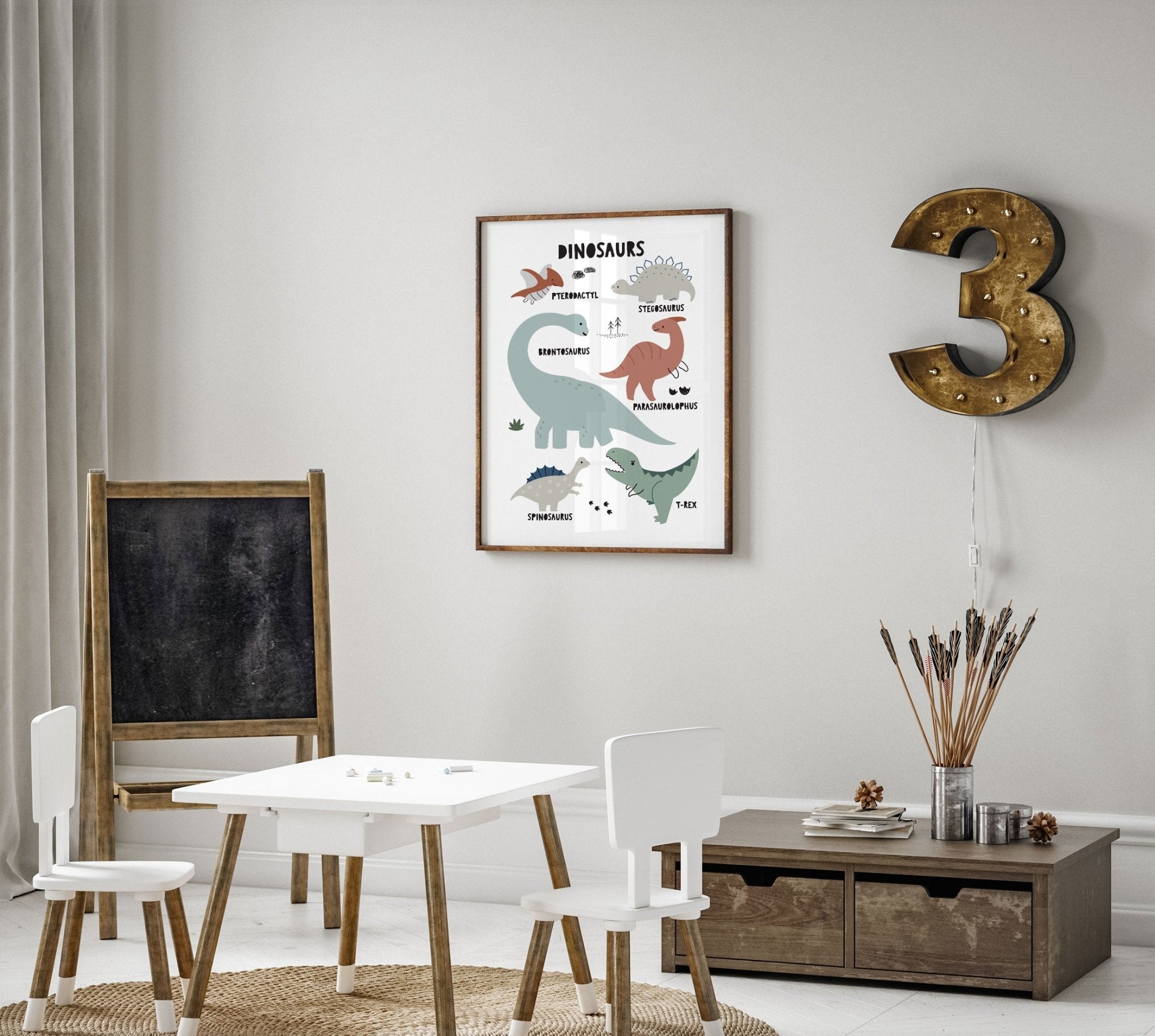 Dinosaur Chart Print