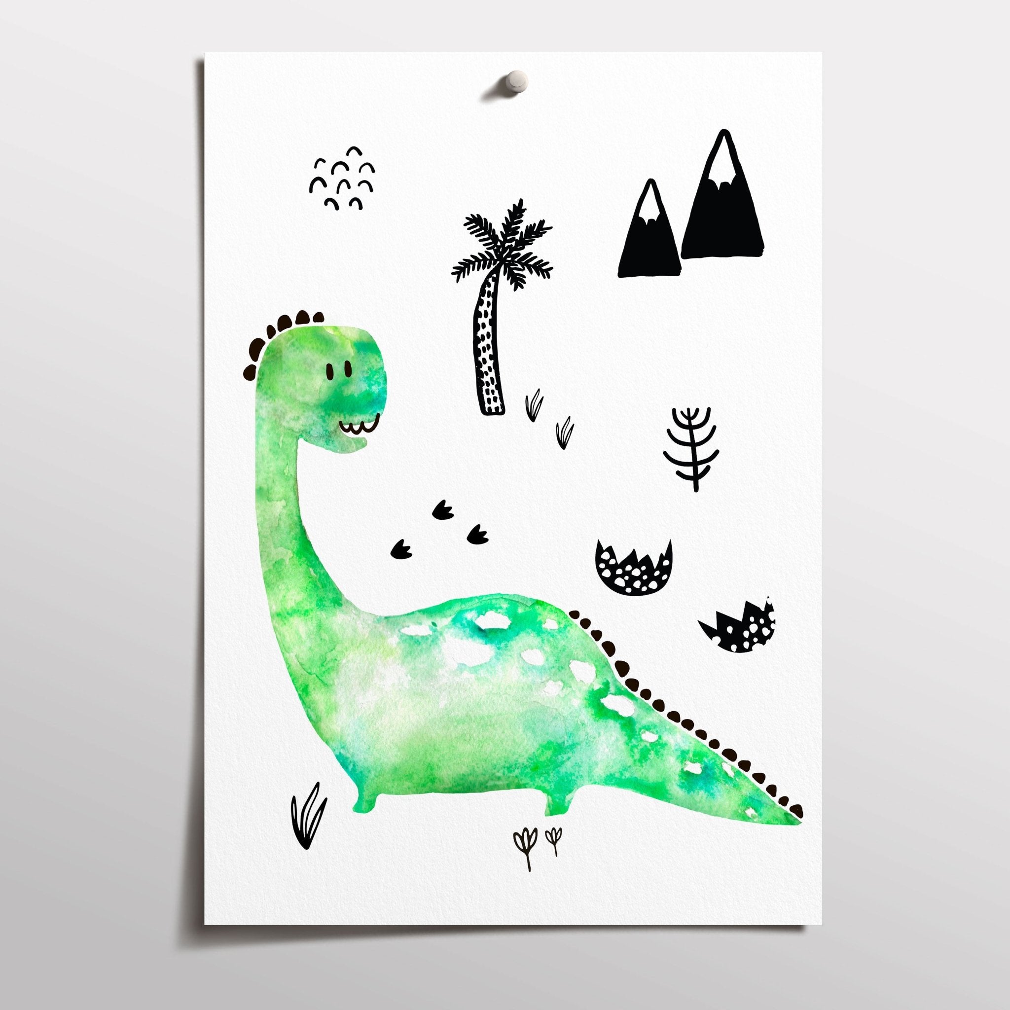 Dinosaurs & Name Print
