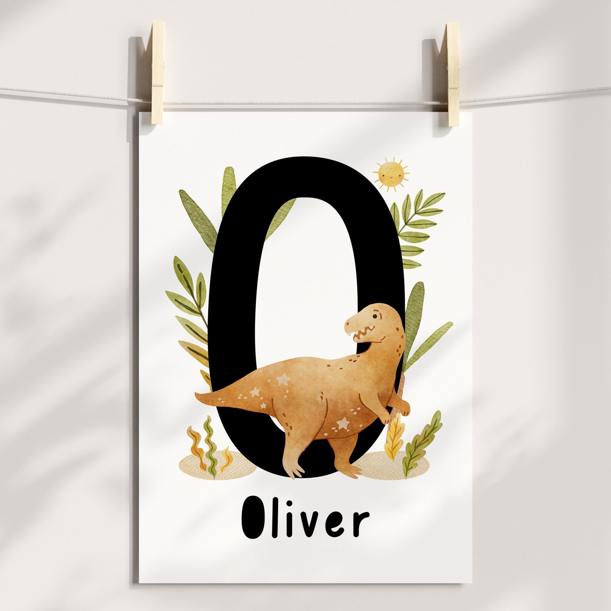 Dinosaurs & Name Print