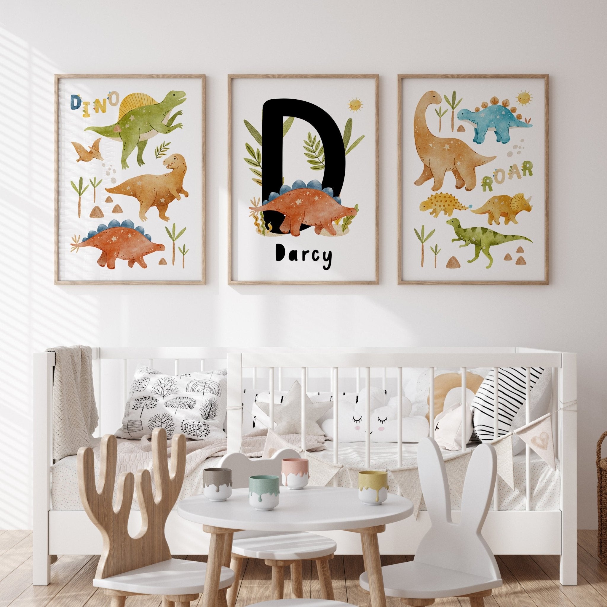Dinosaurs & Name Print