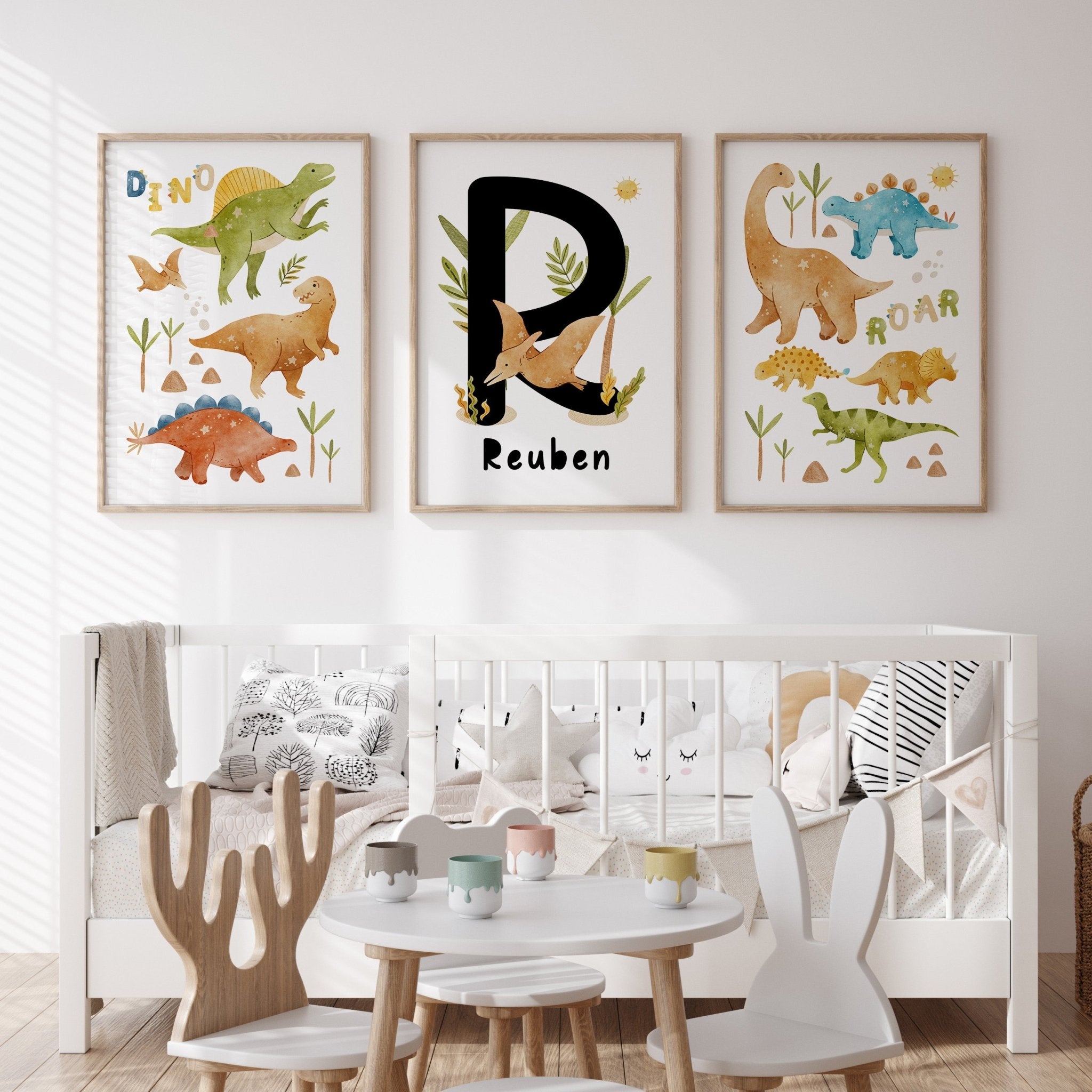 Dinosaurs & Name Print