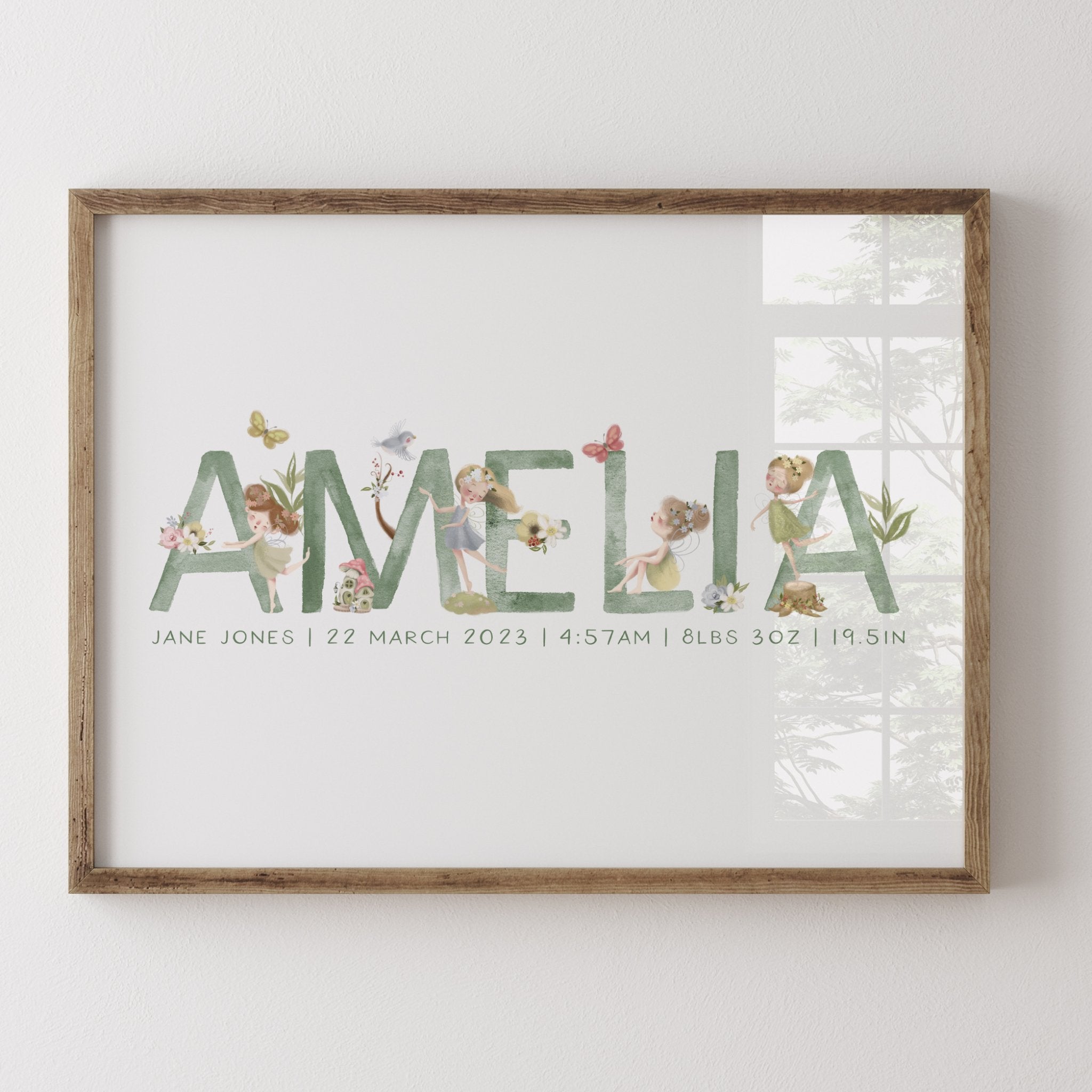 Fairy Name & Birth Print