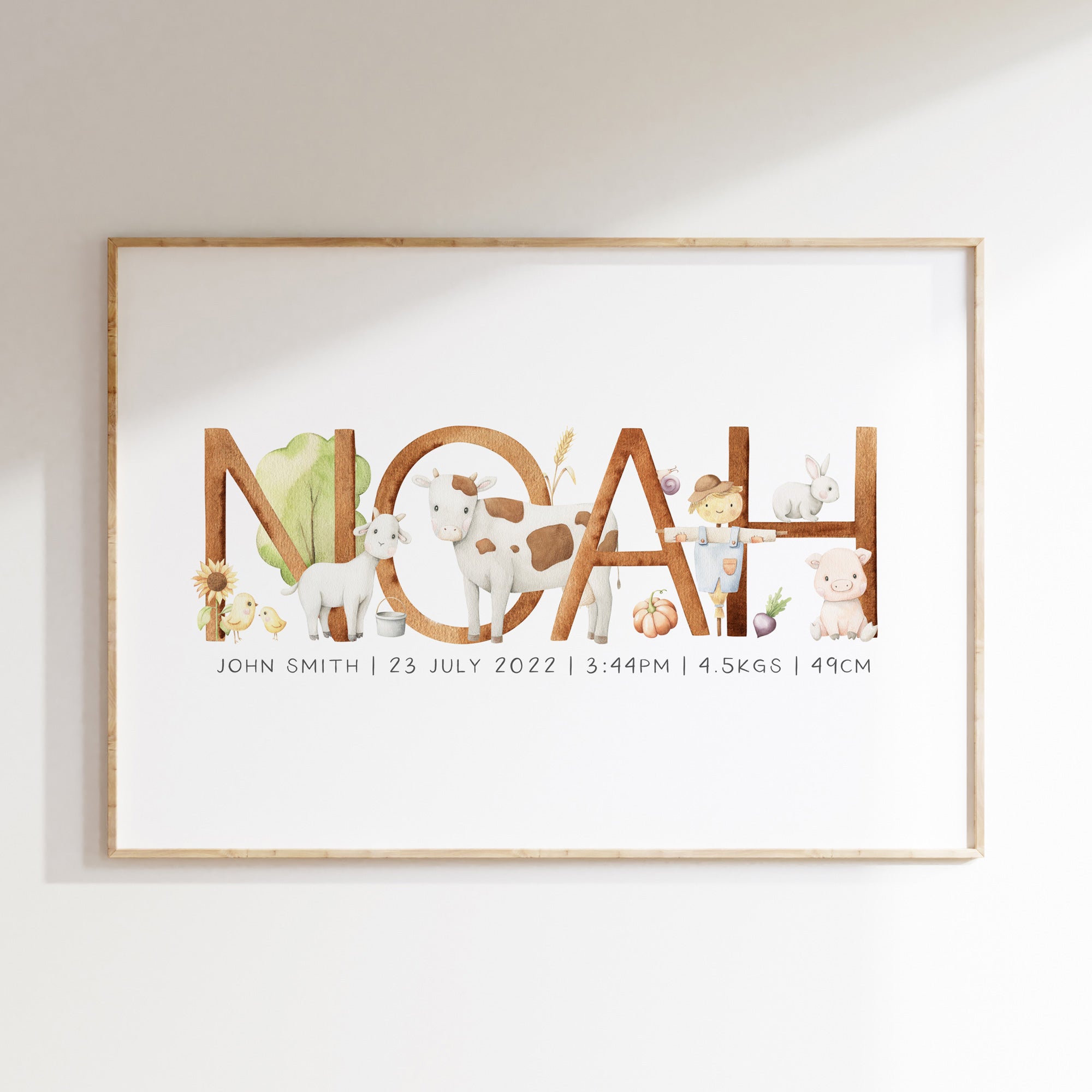 Farm Animal Name Print