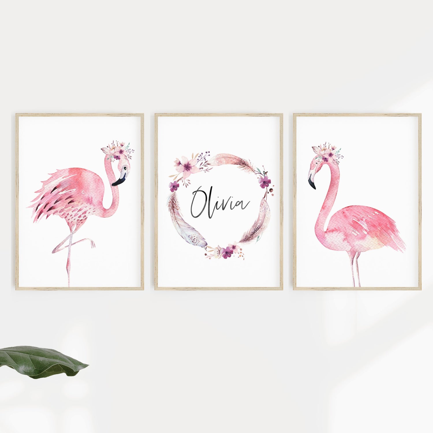 Flamingos & Name Prints