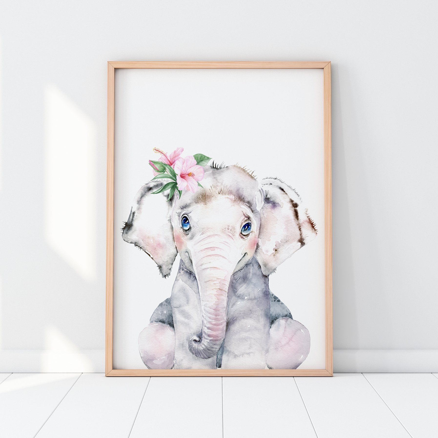 Floral Elephant Print