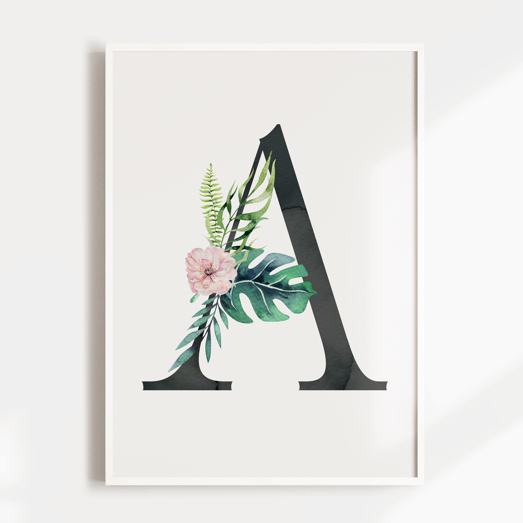 Tropical Letter Print