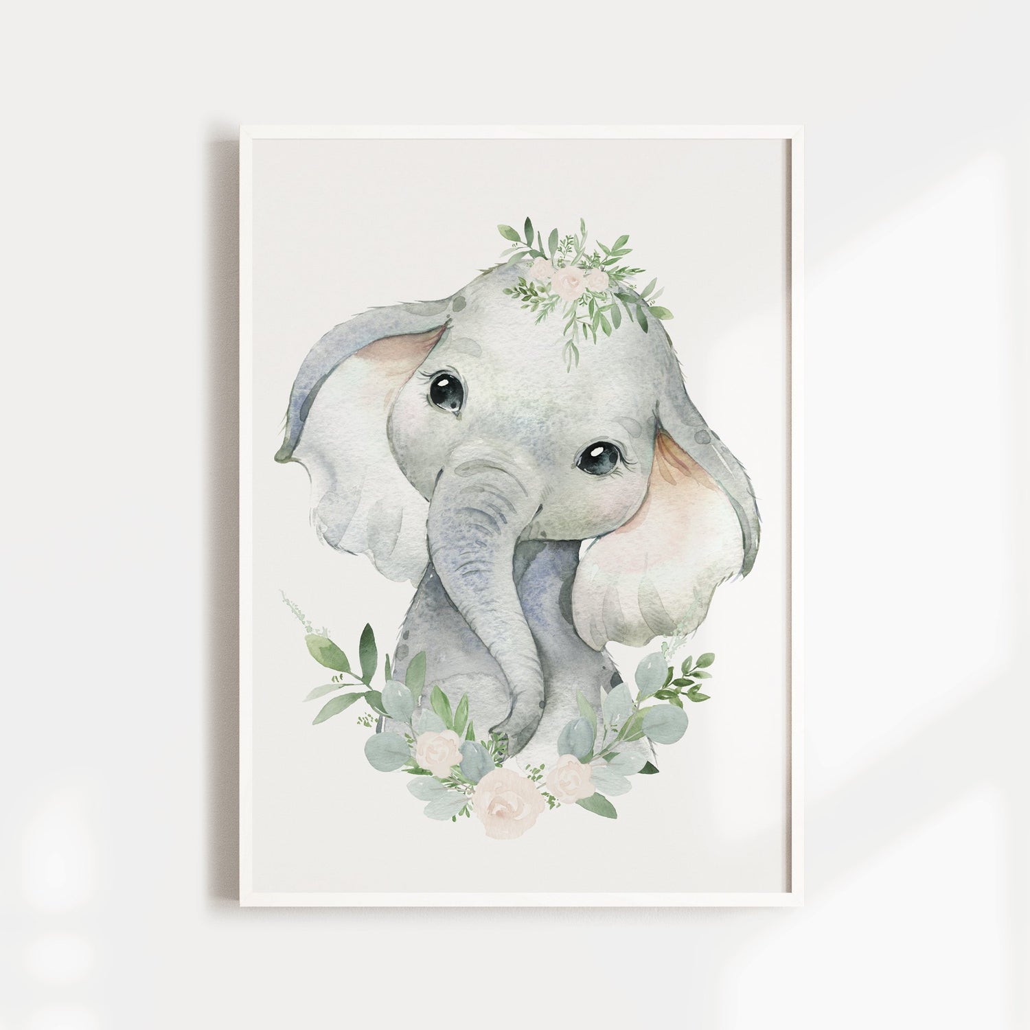 Floral Lion, Elephant & Giraffe Prints
