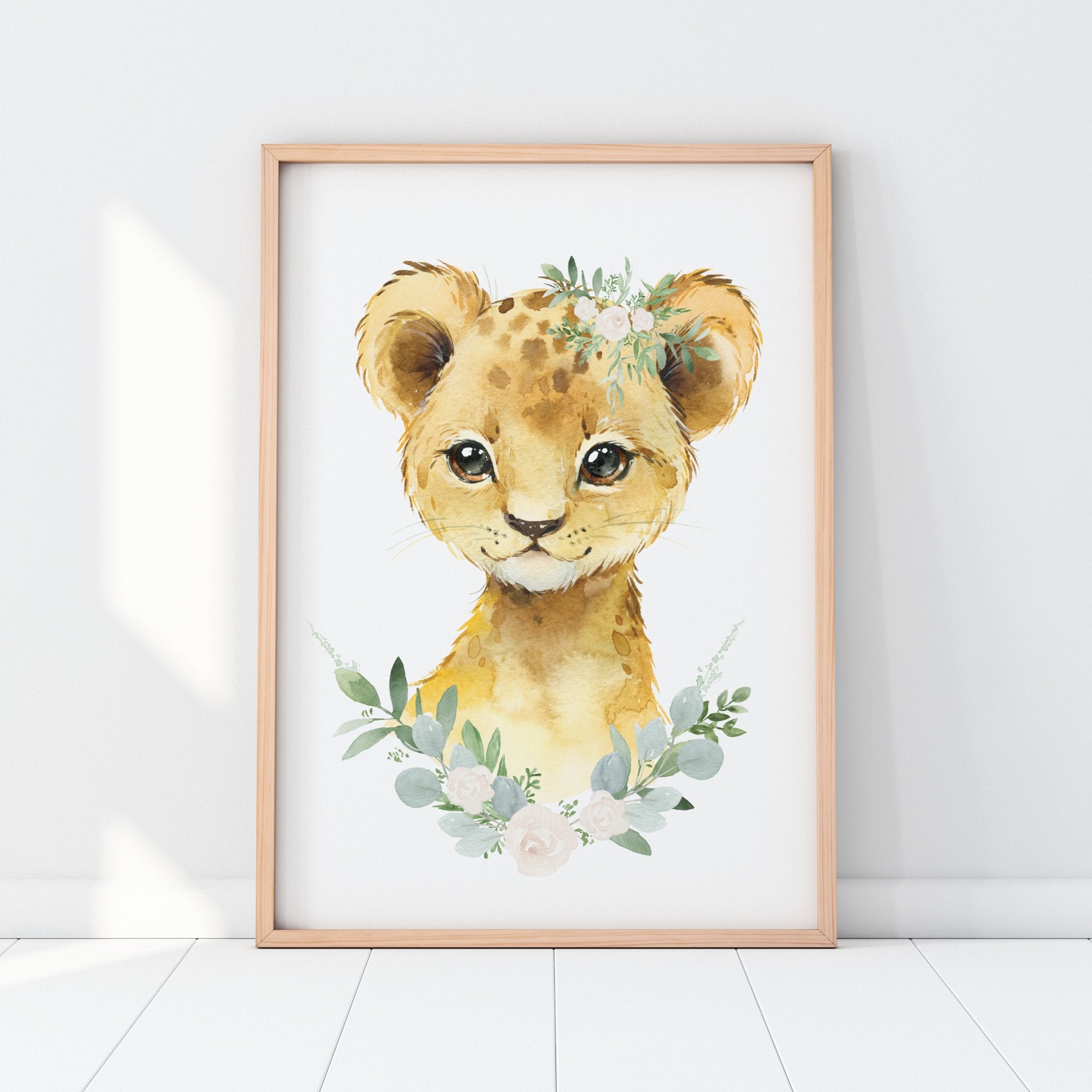 Floral Lion, Elephant & Zebra Prints