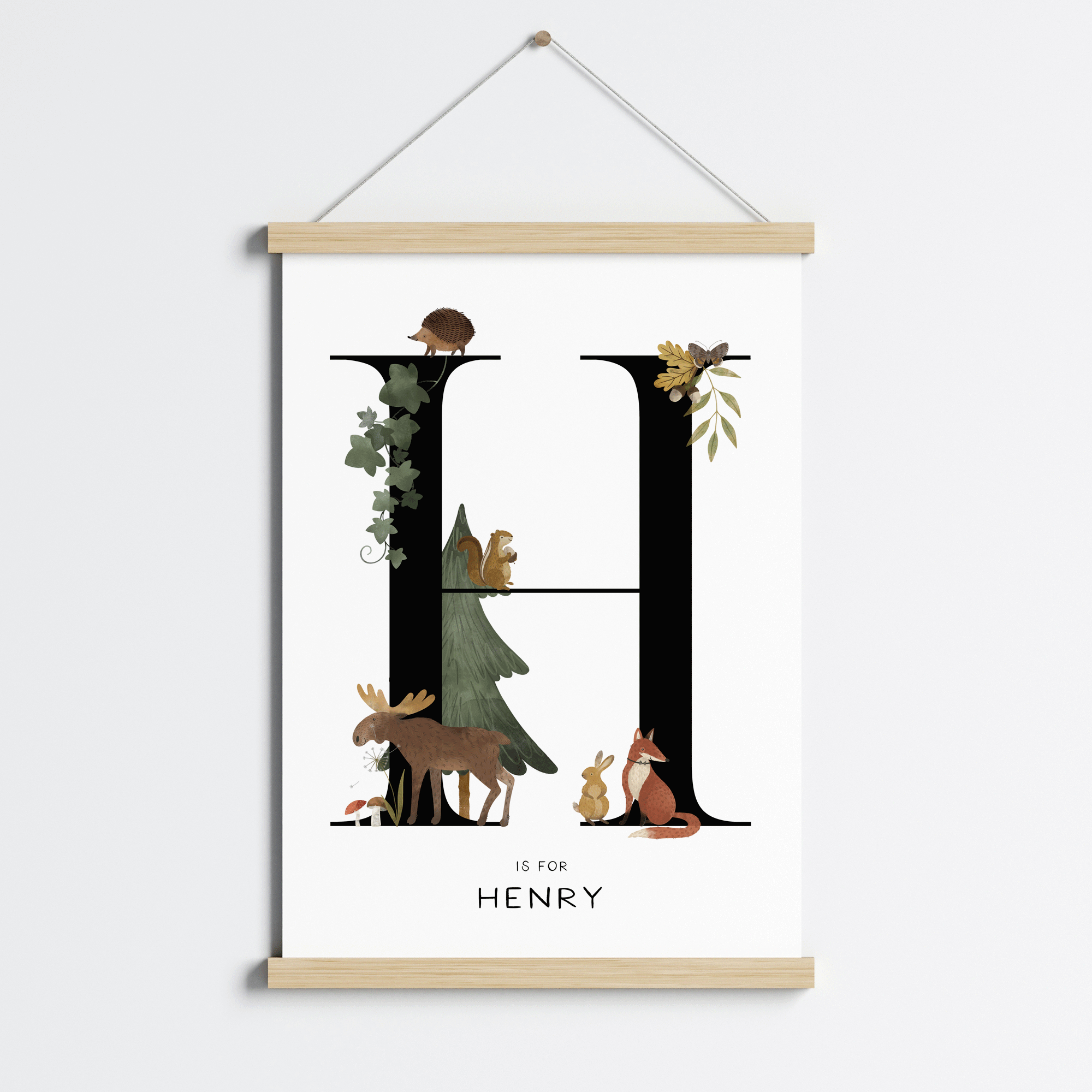 Forest Animal Letter & Name Print