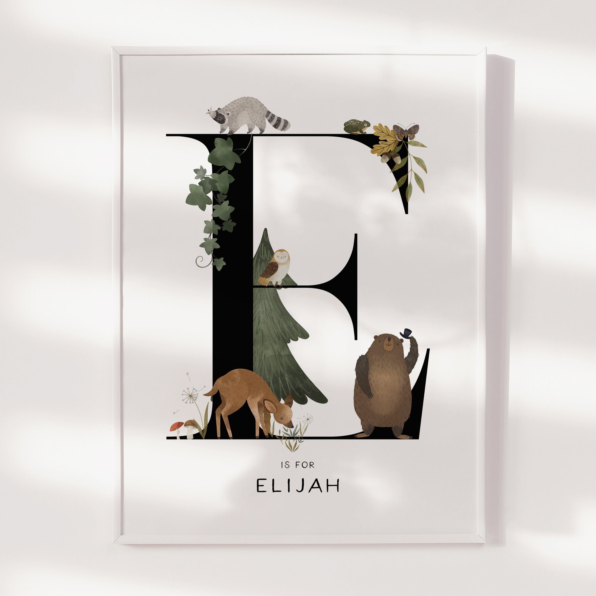 Forest Animal Letter & Name Print
