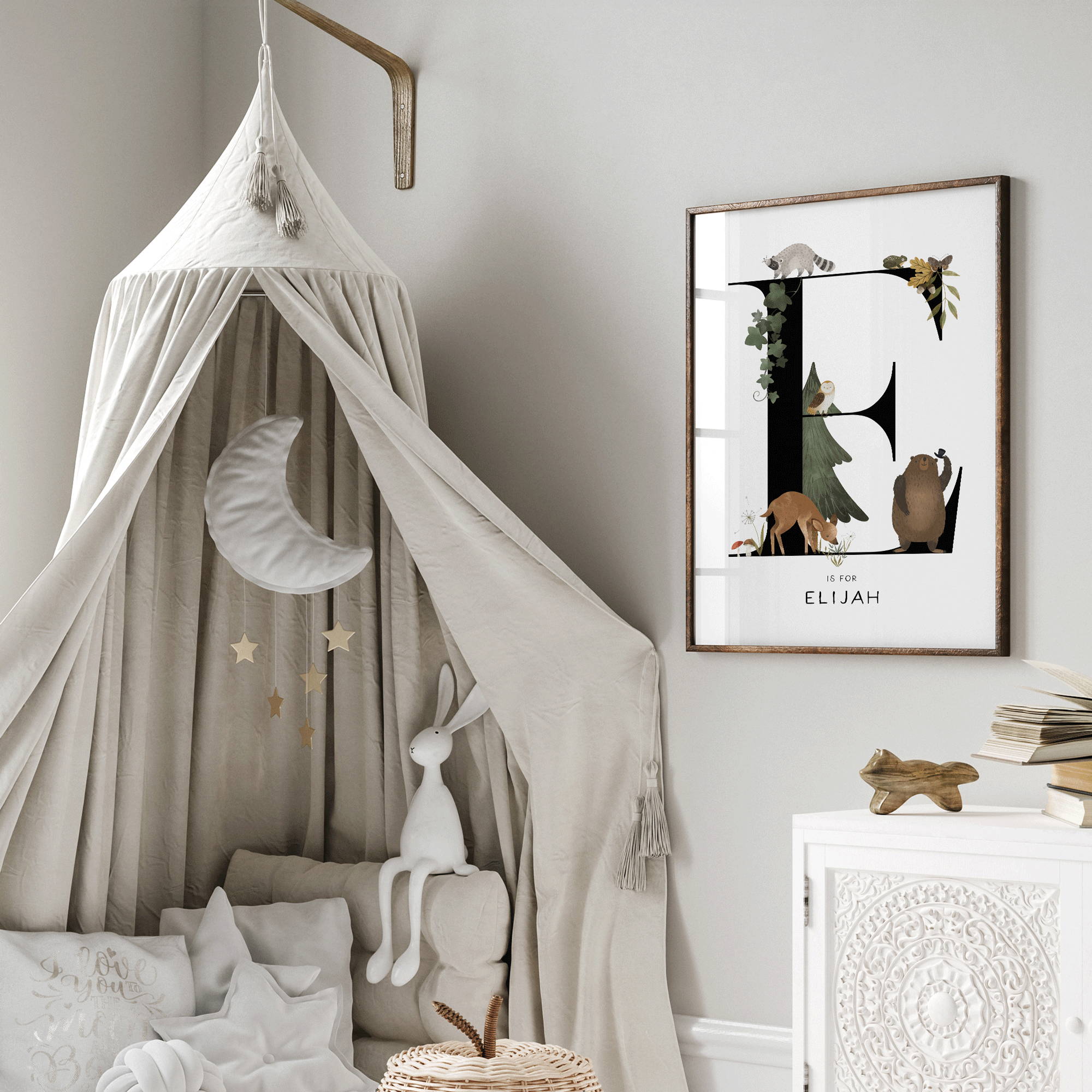 Forest Animal Letter & Name Print