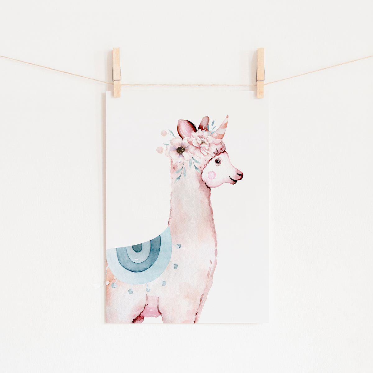 Floral Llama Print