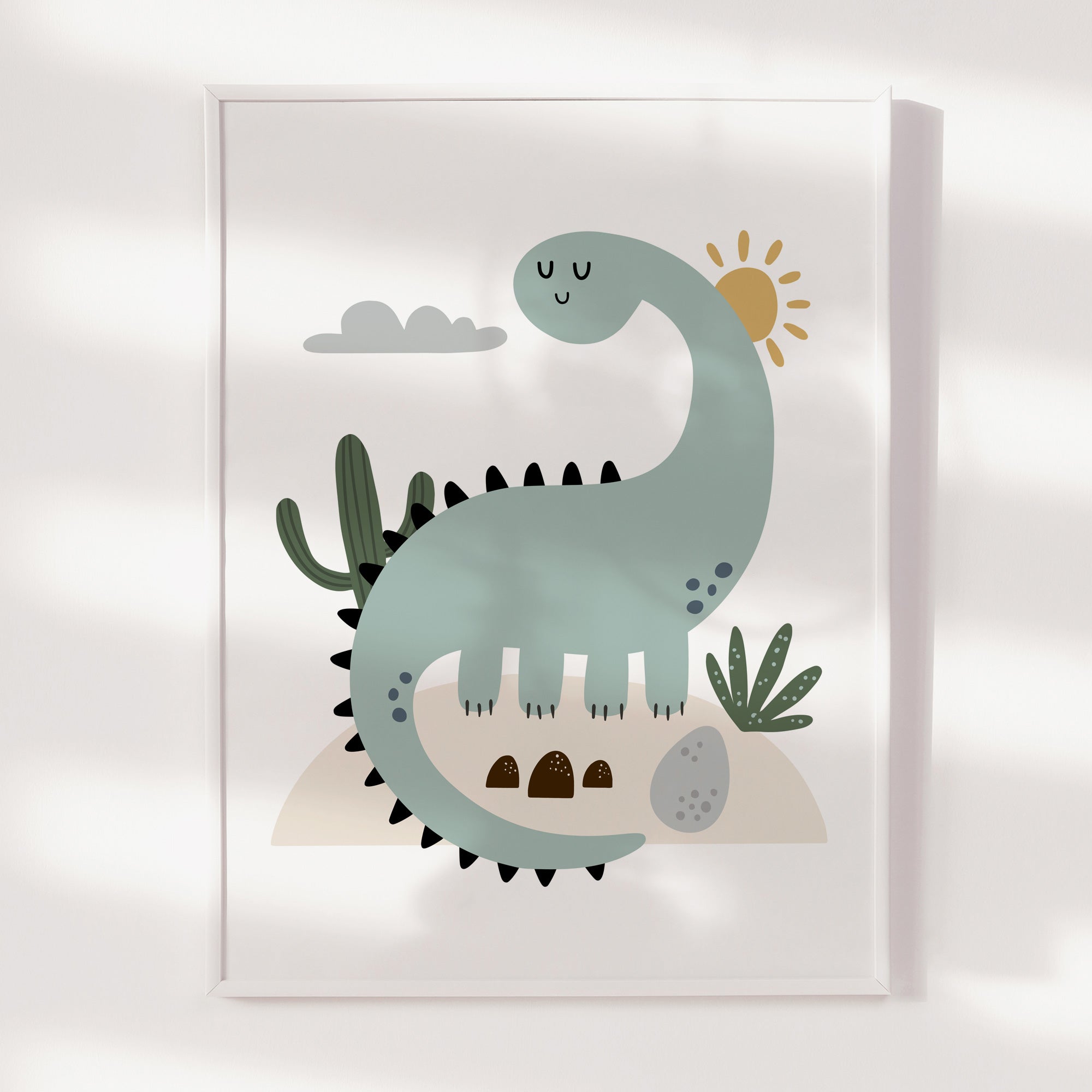 Green Dinosaur Print
