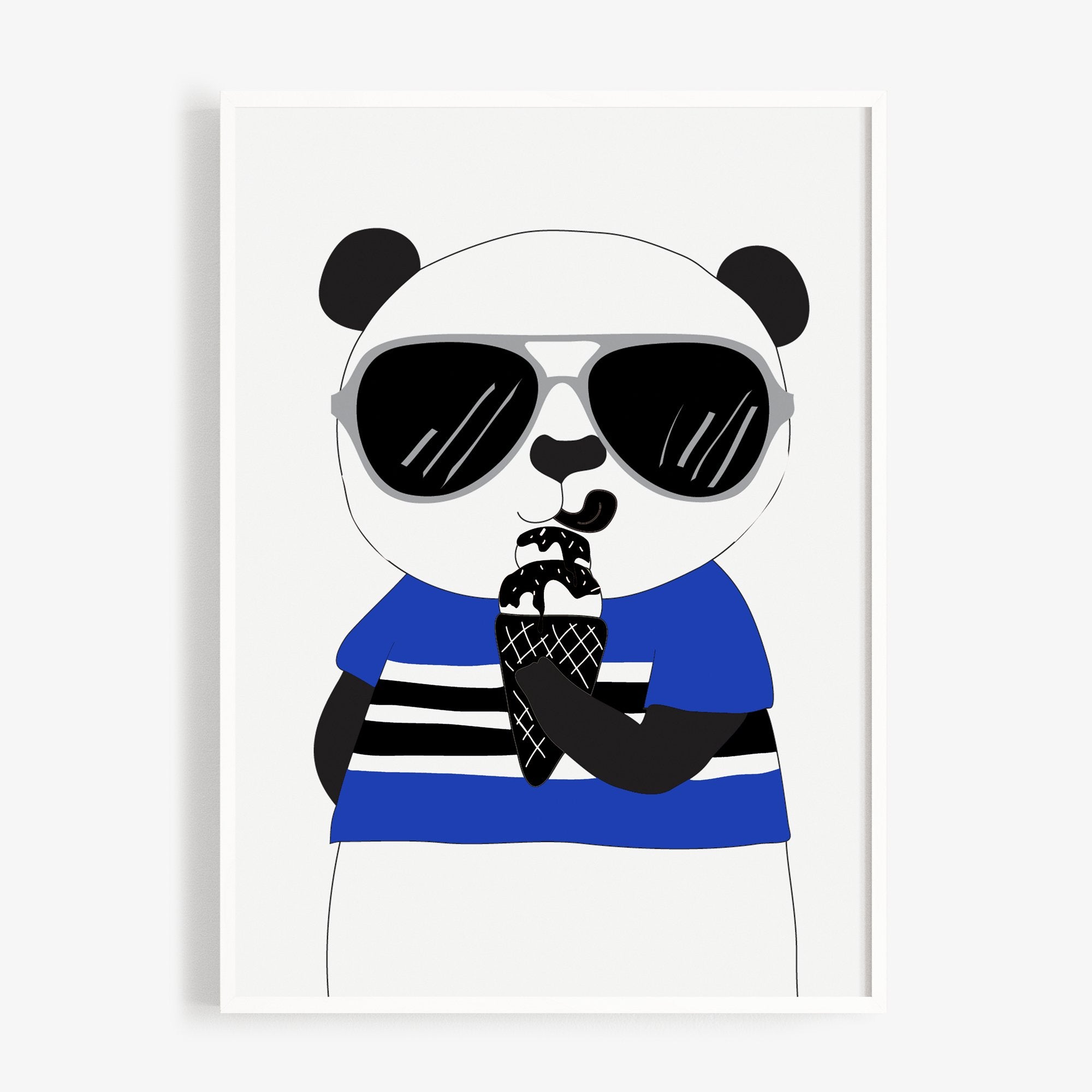 Hipster Bear Print