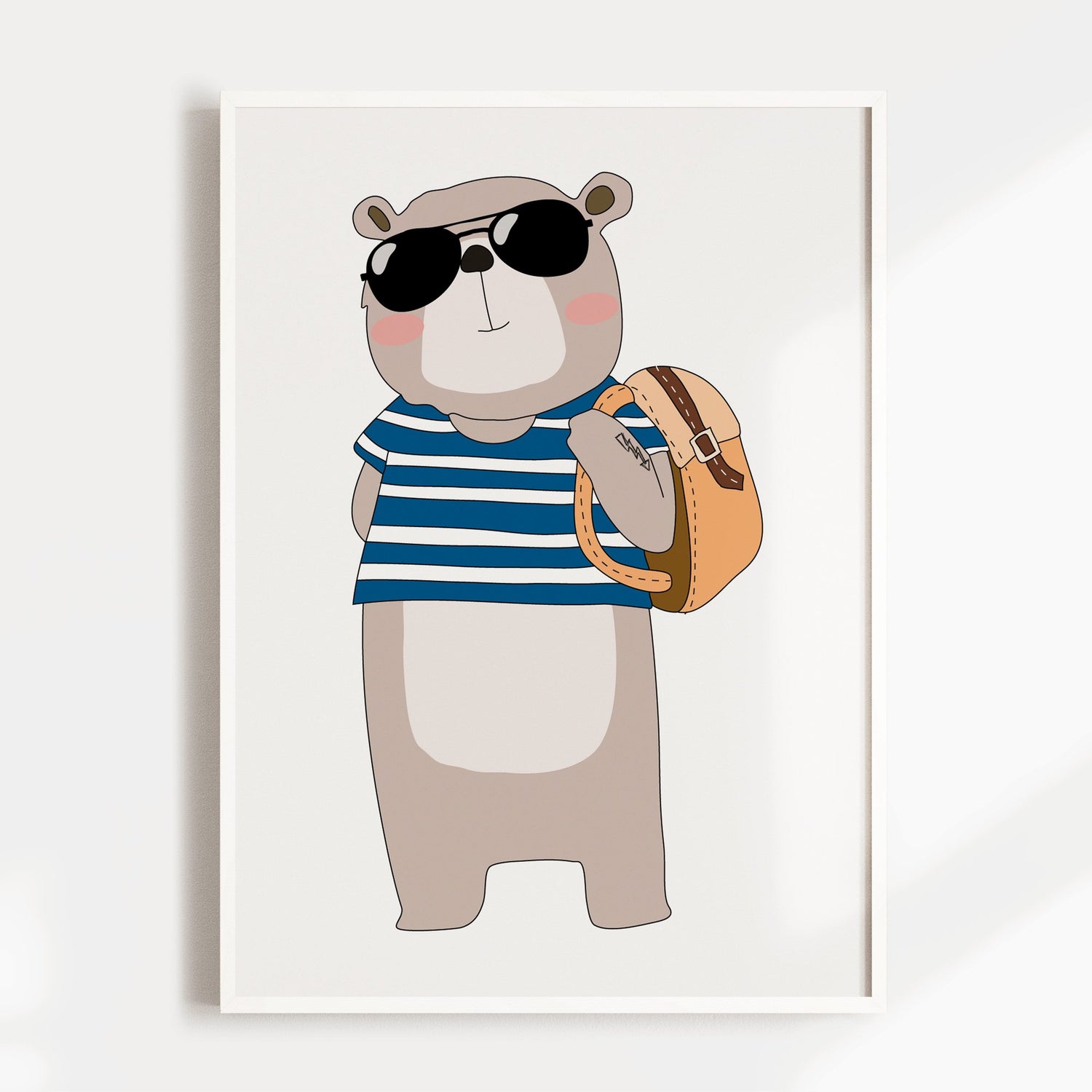 Hipster Bear Print