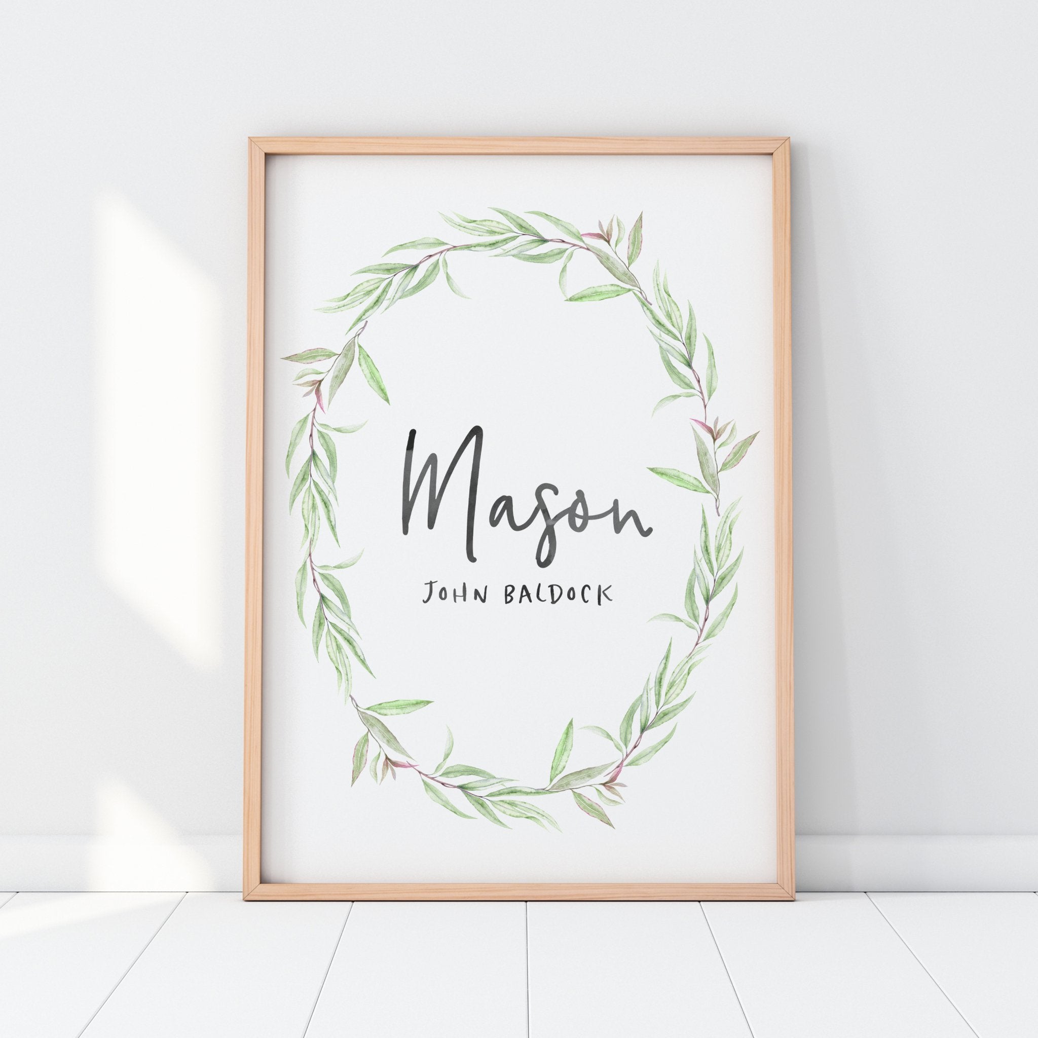 Jungle Greenery Name Print