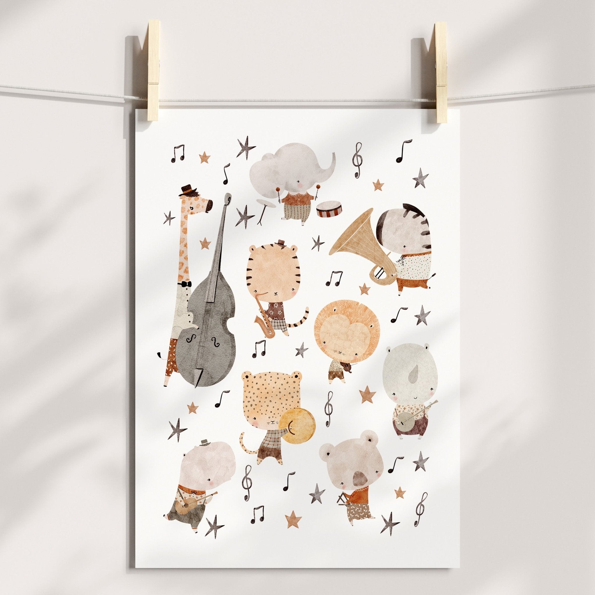 Jungle Jazz Animals Print