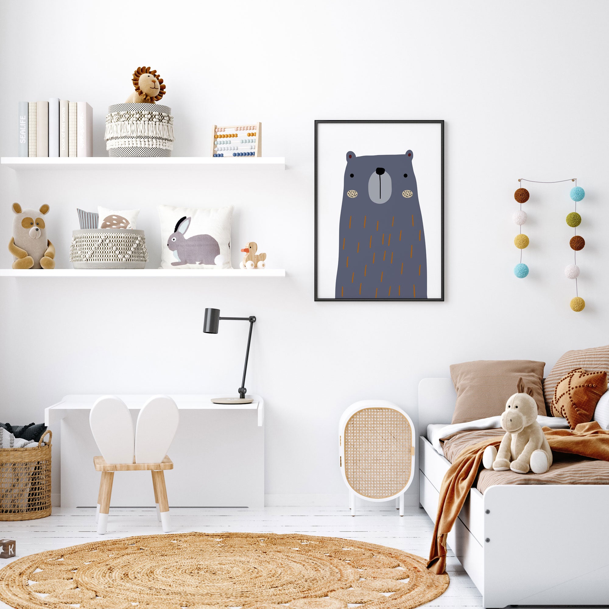 Woodland Bear Print