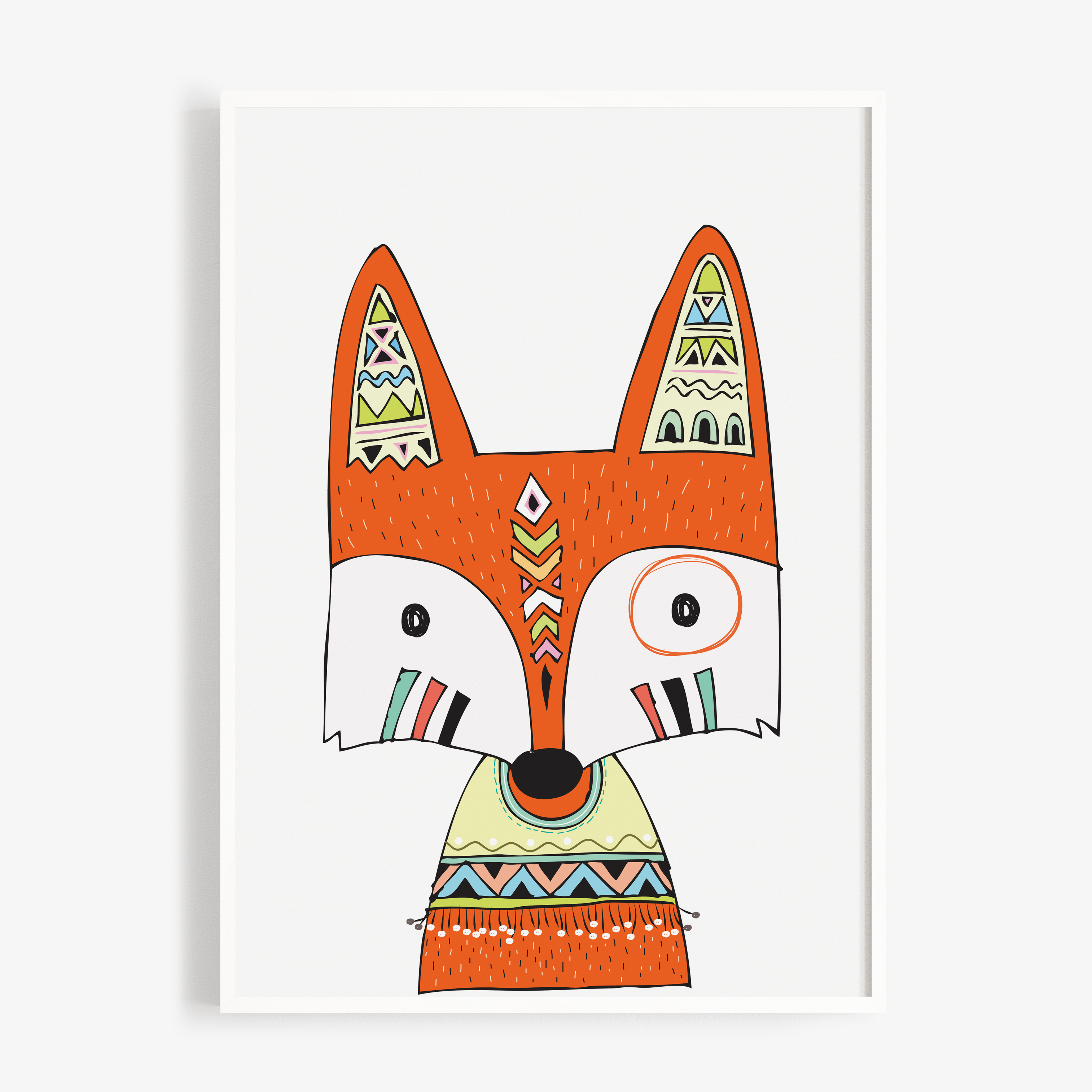 Tribal Fox Print