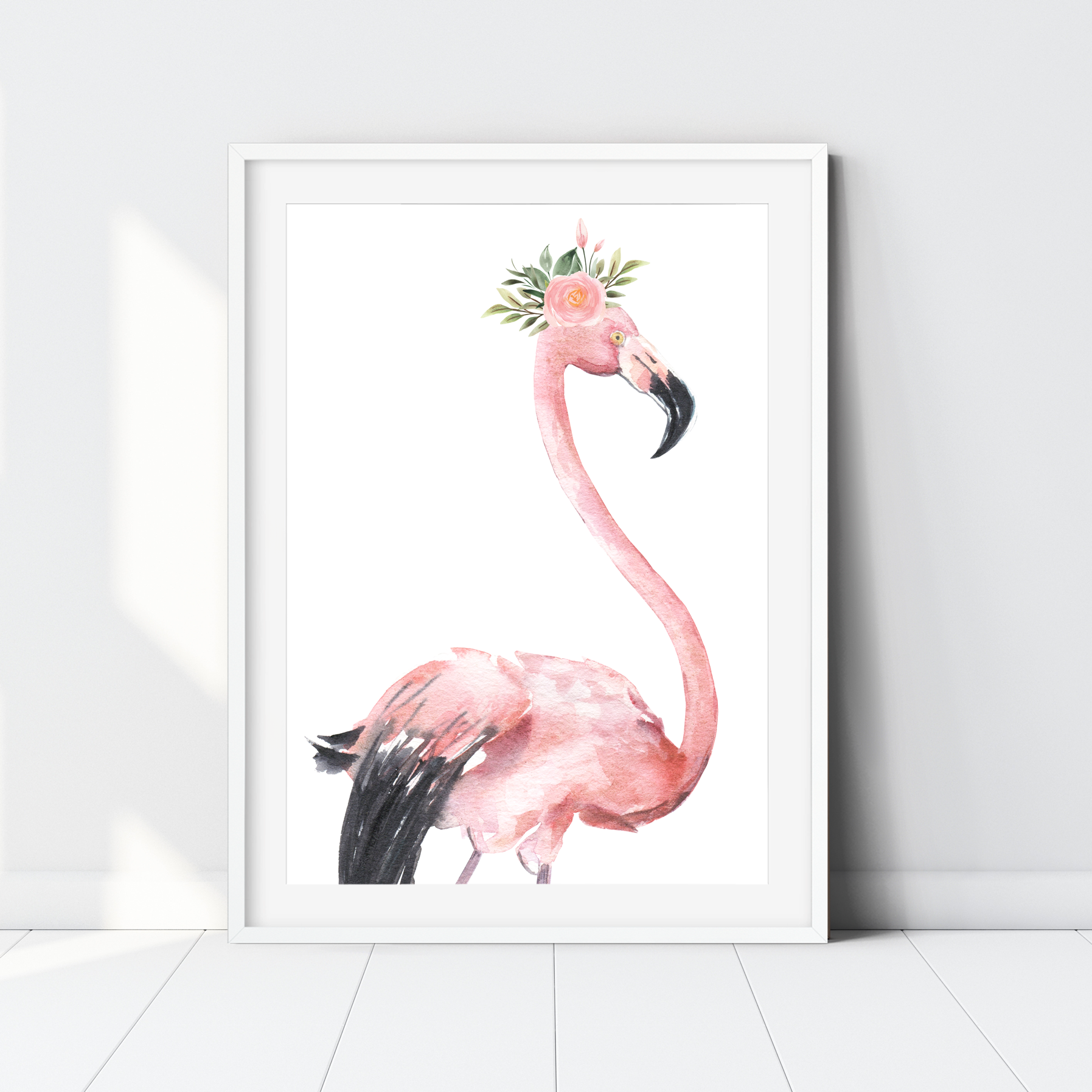 Watercolour Flamingos & Letter Prints
