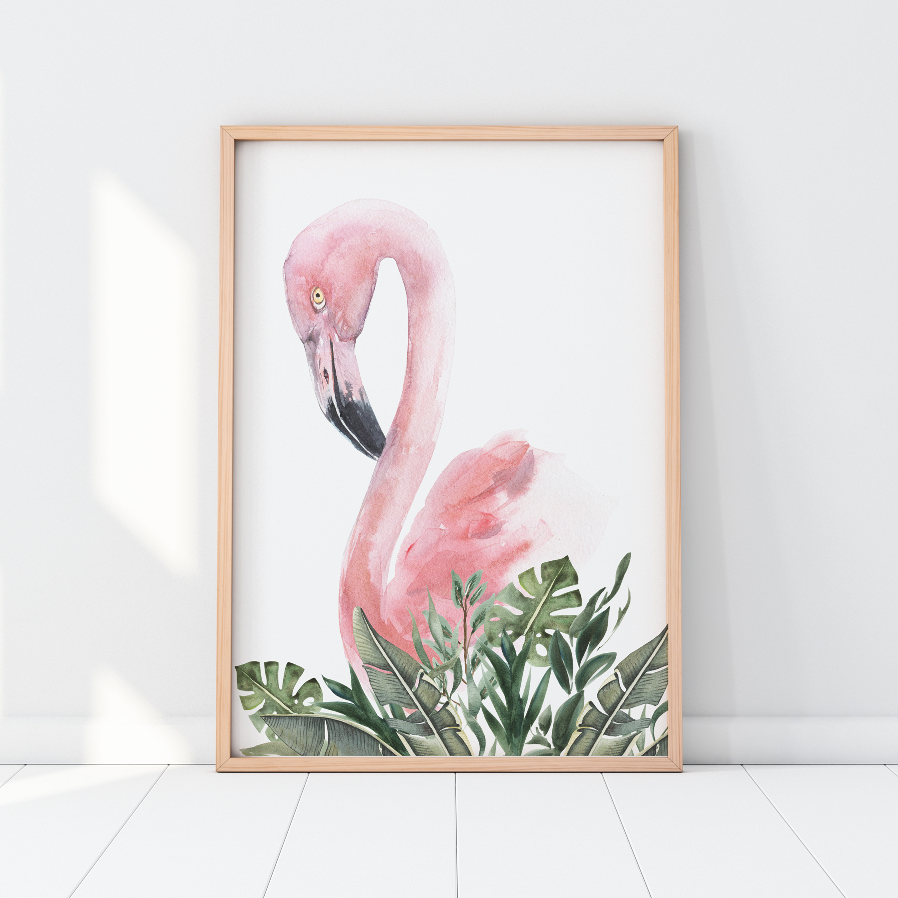 Watercolour Flamingos & Letter Prints