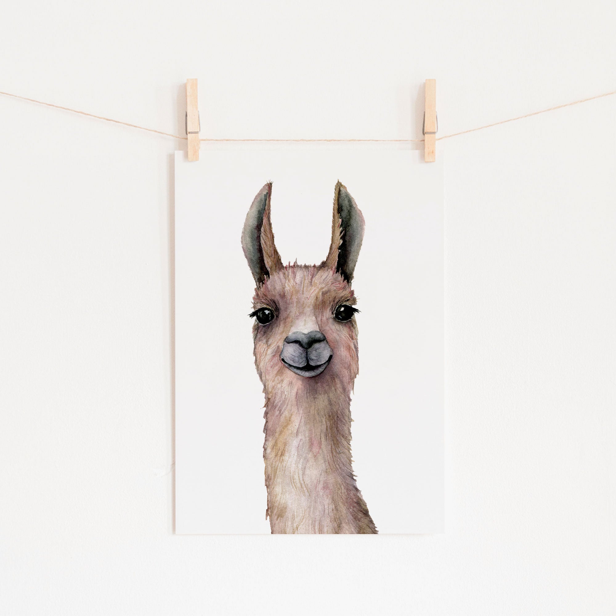 Llama Nursery Wall Art Print